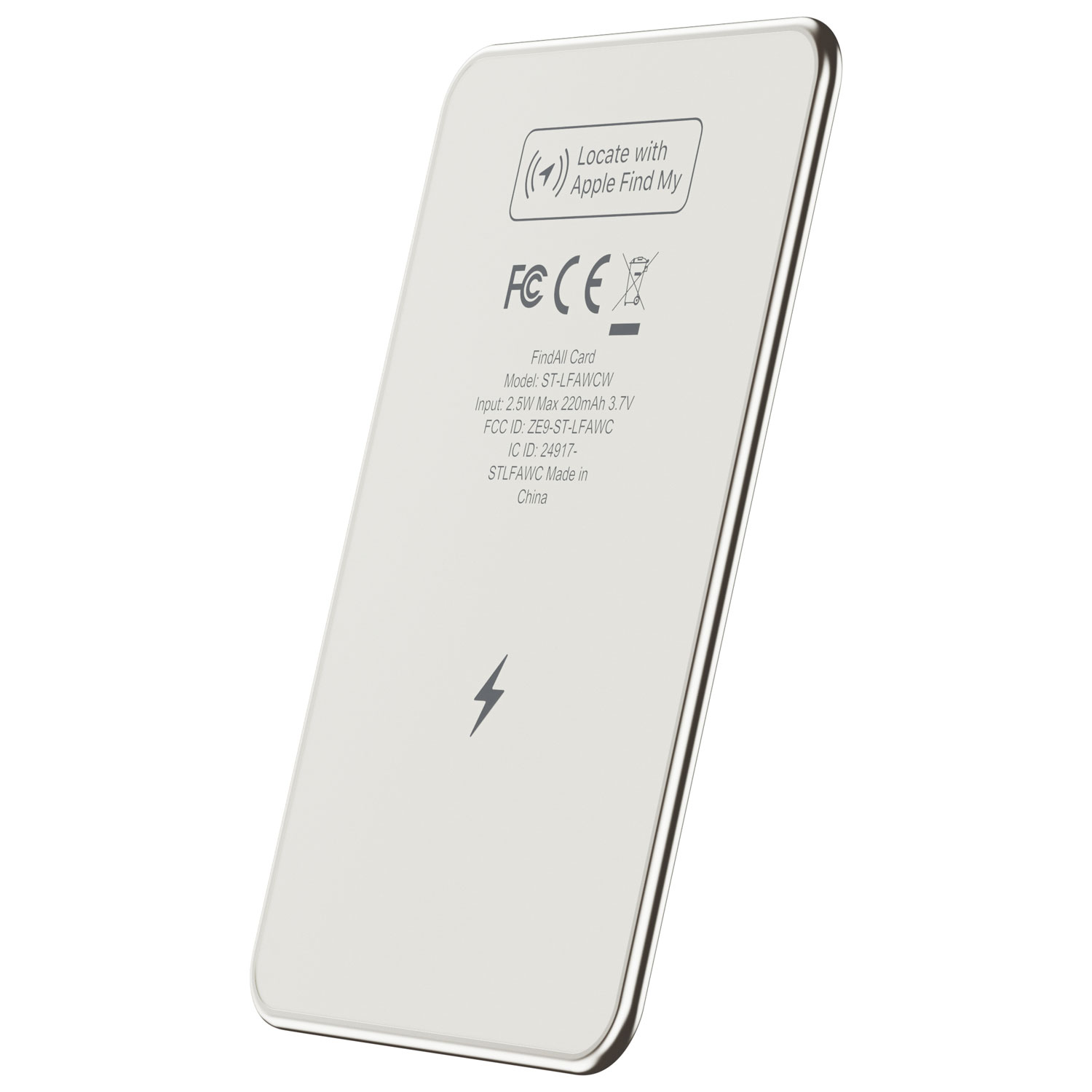 Dispositif de repérage de portefeuille FindAll avec Localiser d'Apple et chargement Qi de Satechi - Sable