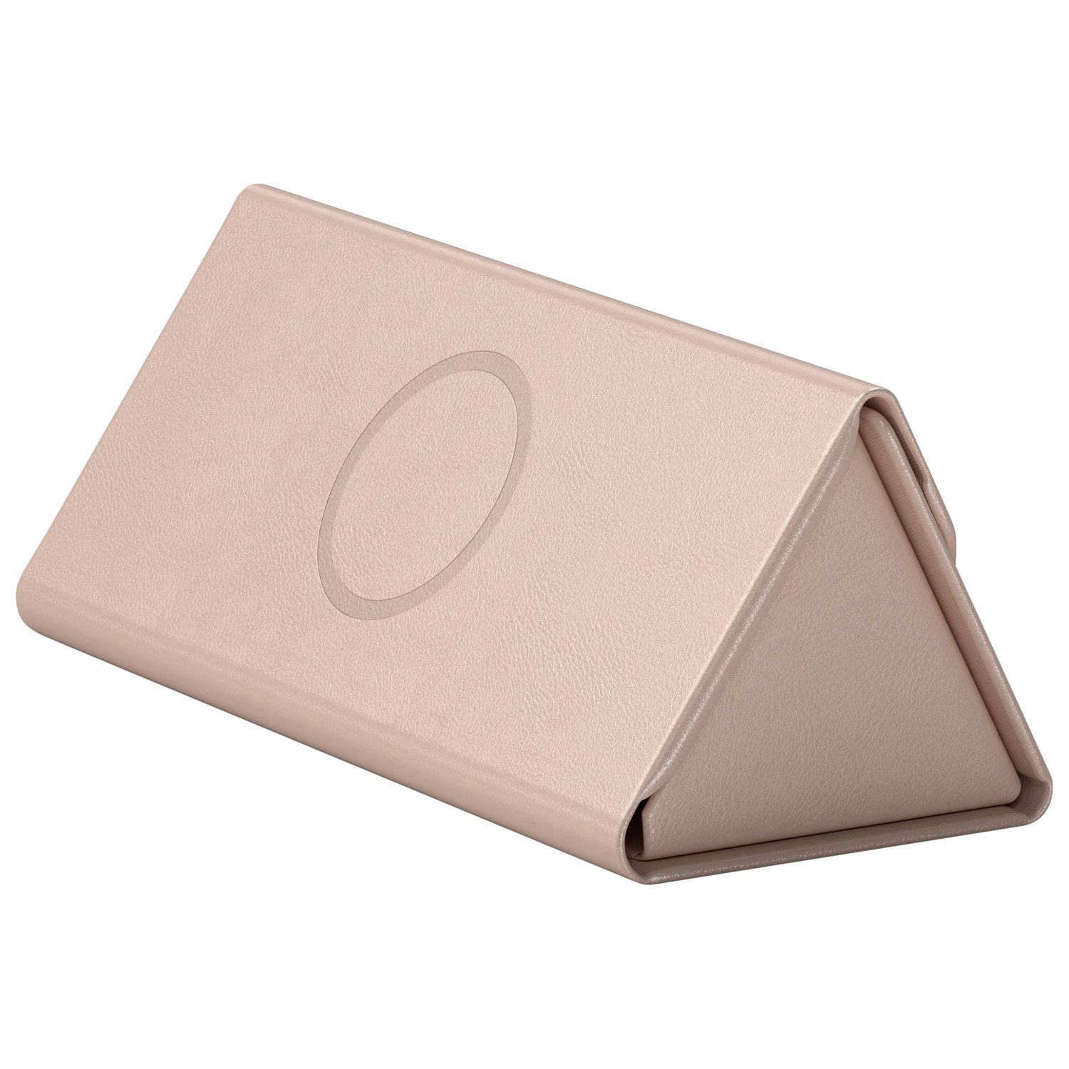 Étui à lunettes de repérage en cuir végétalien avec chargement Qi FindAll de Satechi - Rose du désert