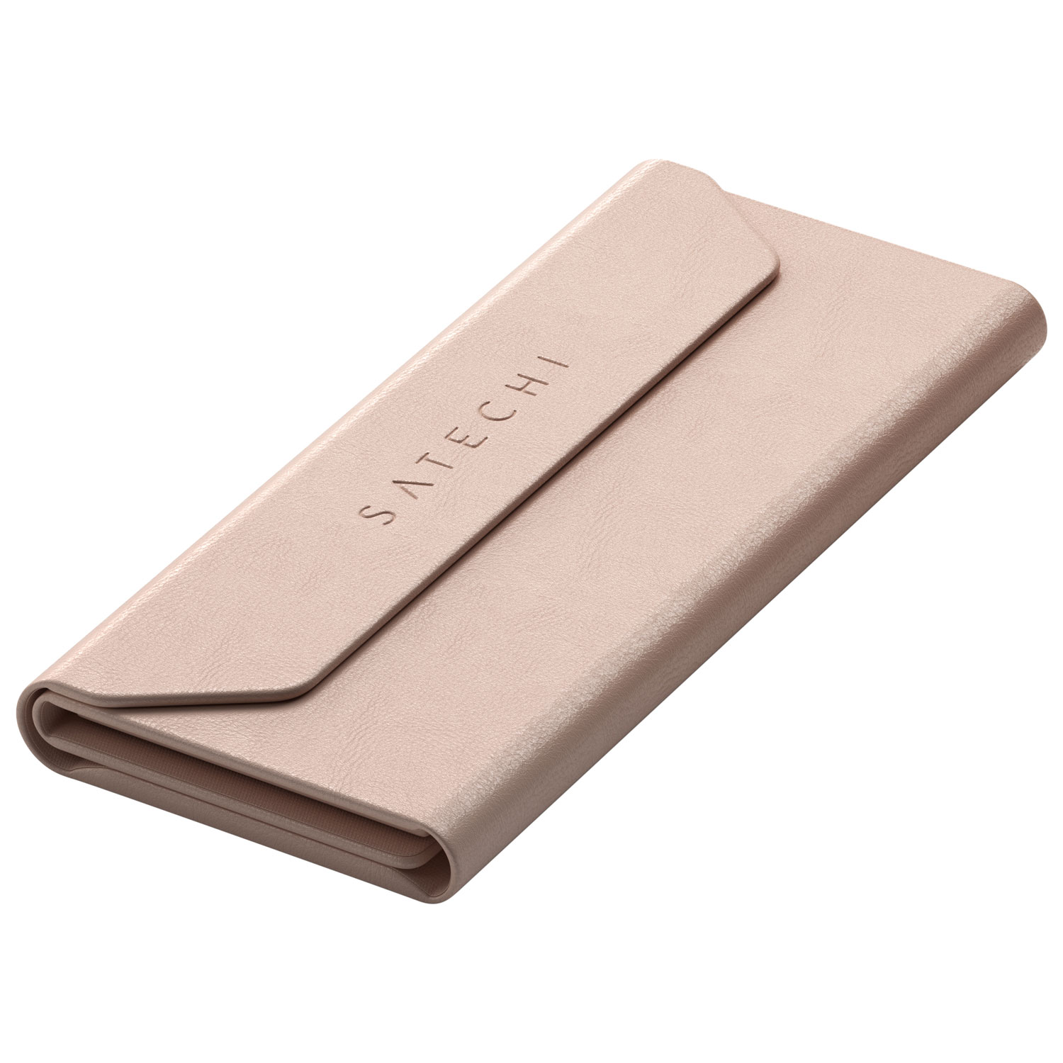 Étui à lunettes de repérage en cuir végétalien avec chargement Qi FindAll de Satechi - Rose du désert