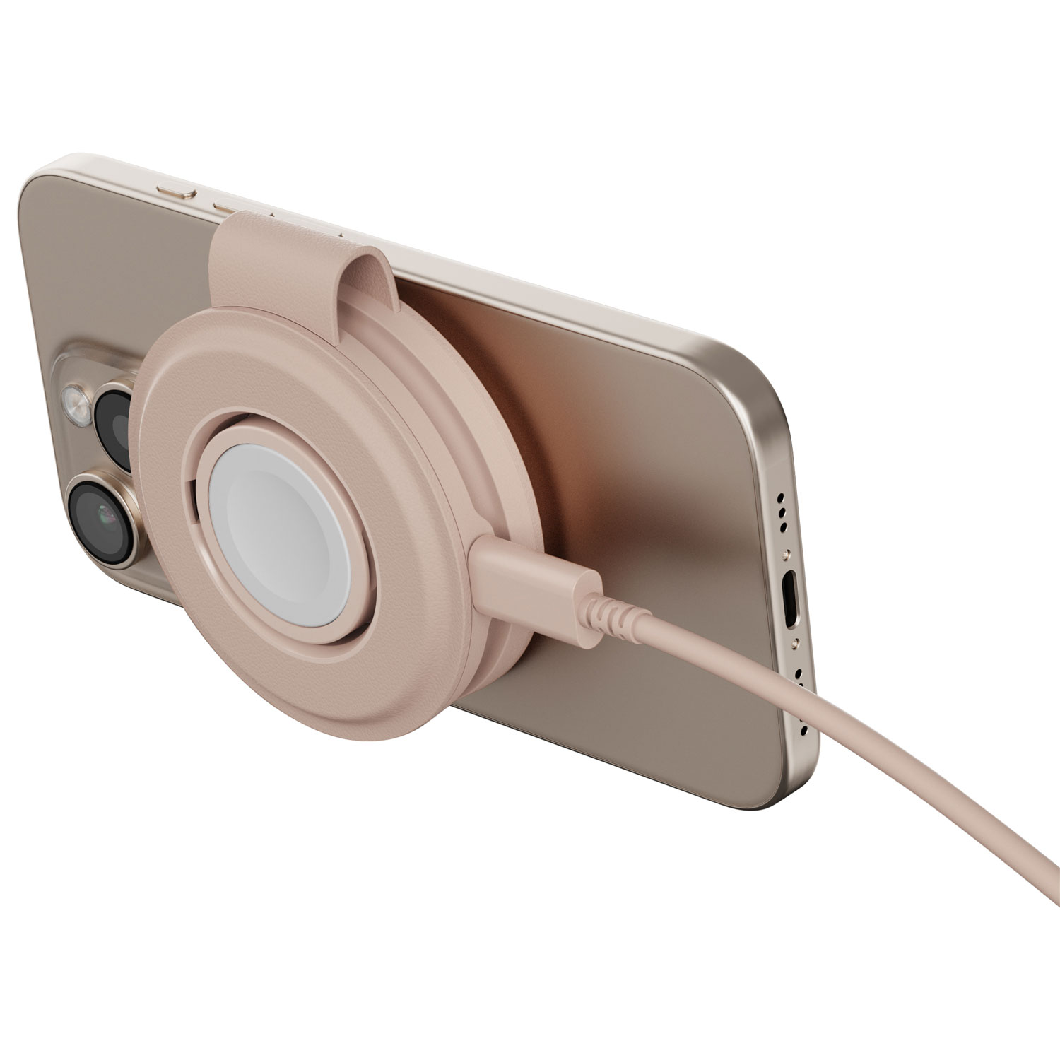 Satechi OntheGo 2-in-1 15W Qi2 Chargeur sans fil - Rose du désert