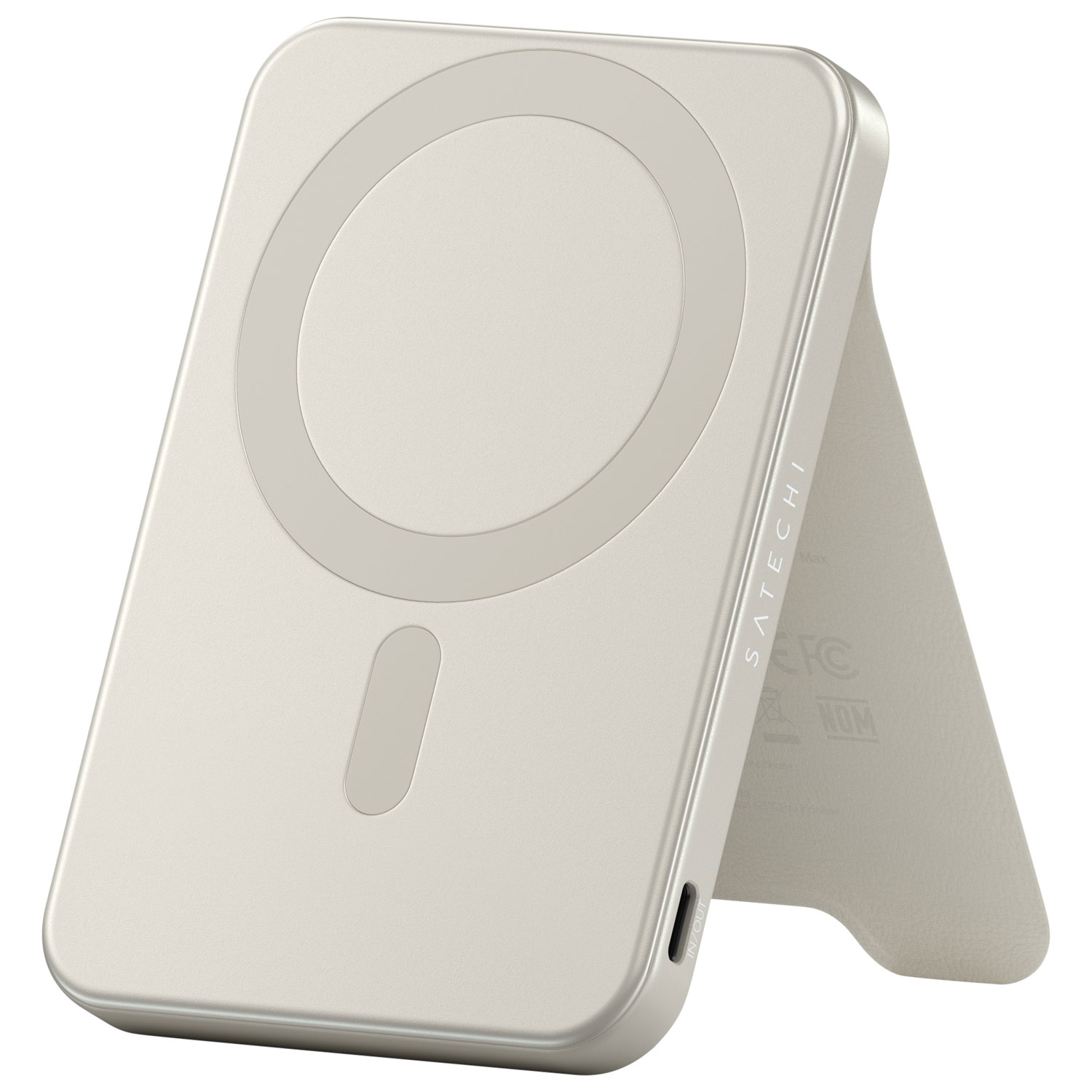 Satechi OntheGo 5000 mAh 15W USB-C Qi2 Wireless Power Bank - Sand