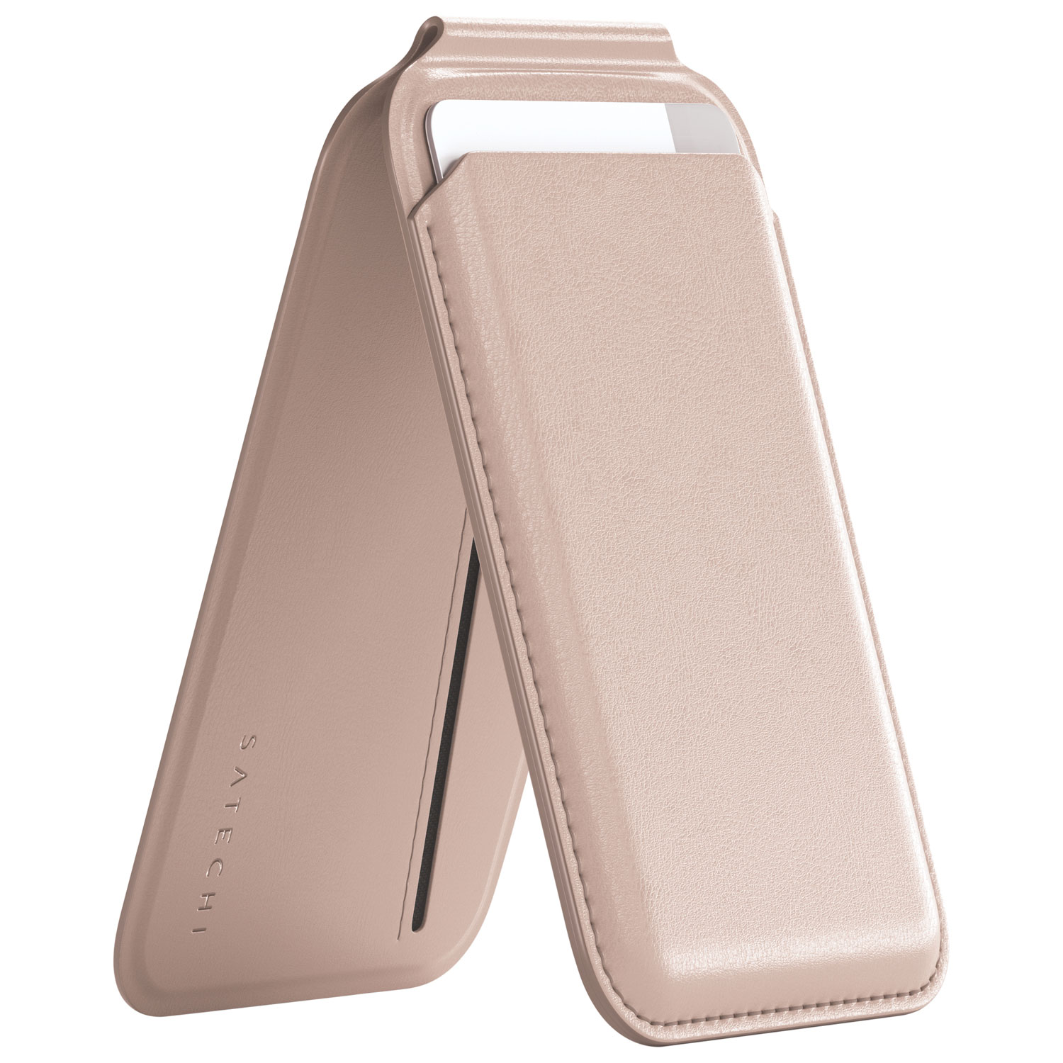 Satechi Vegan-Leather Magnetic Wallet Stand - Desert Rose