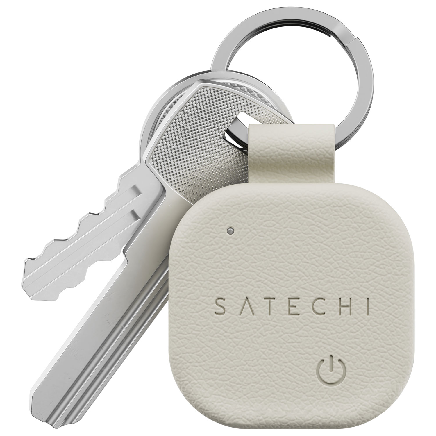 Porte-clés de repérage en cuir végétalien FindAll de Satechi - Sable