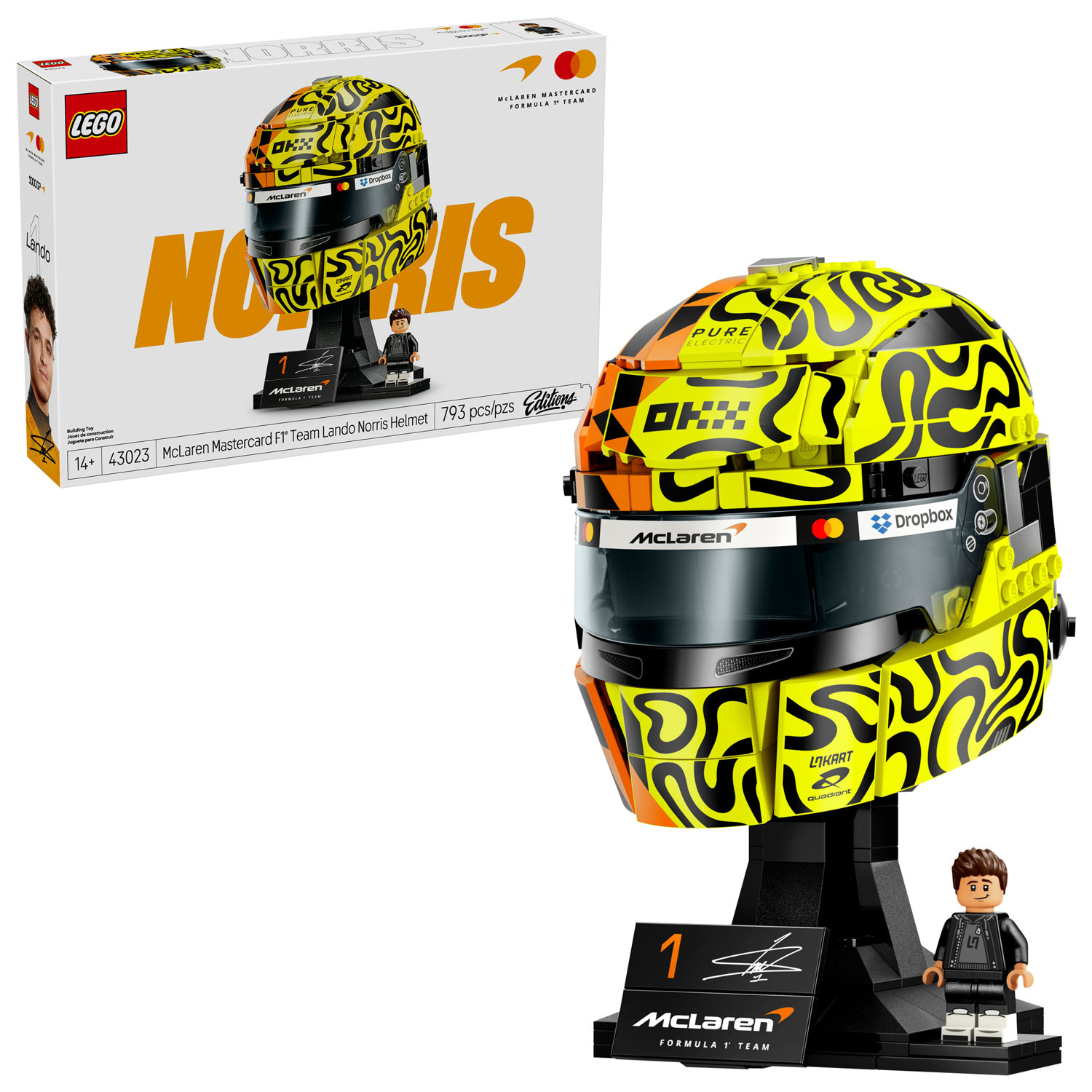 LEGO Editions: McLaren Mastercard F1 Team Lando Norris Helmet - 793 Pieces (43023)