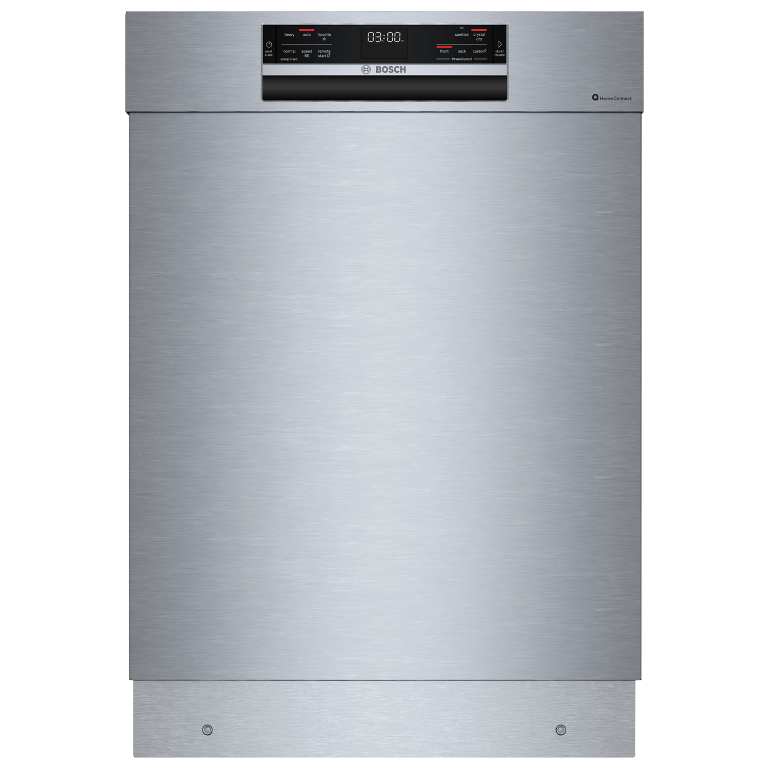 Lave-vaisselle encastrable 24 po 42 dB avec cuve en inox et 3e panier série 800 de Bosch - Inox