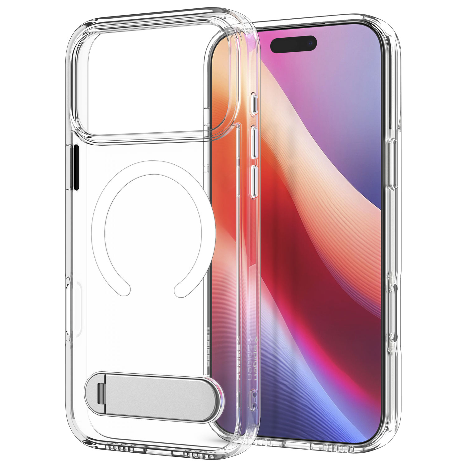 Étui rigide ajusté Slim Armor Essential S MagFit avec MagSafe de Spigen pour iPhone 17 Pro Max - Transparent