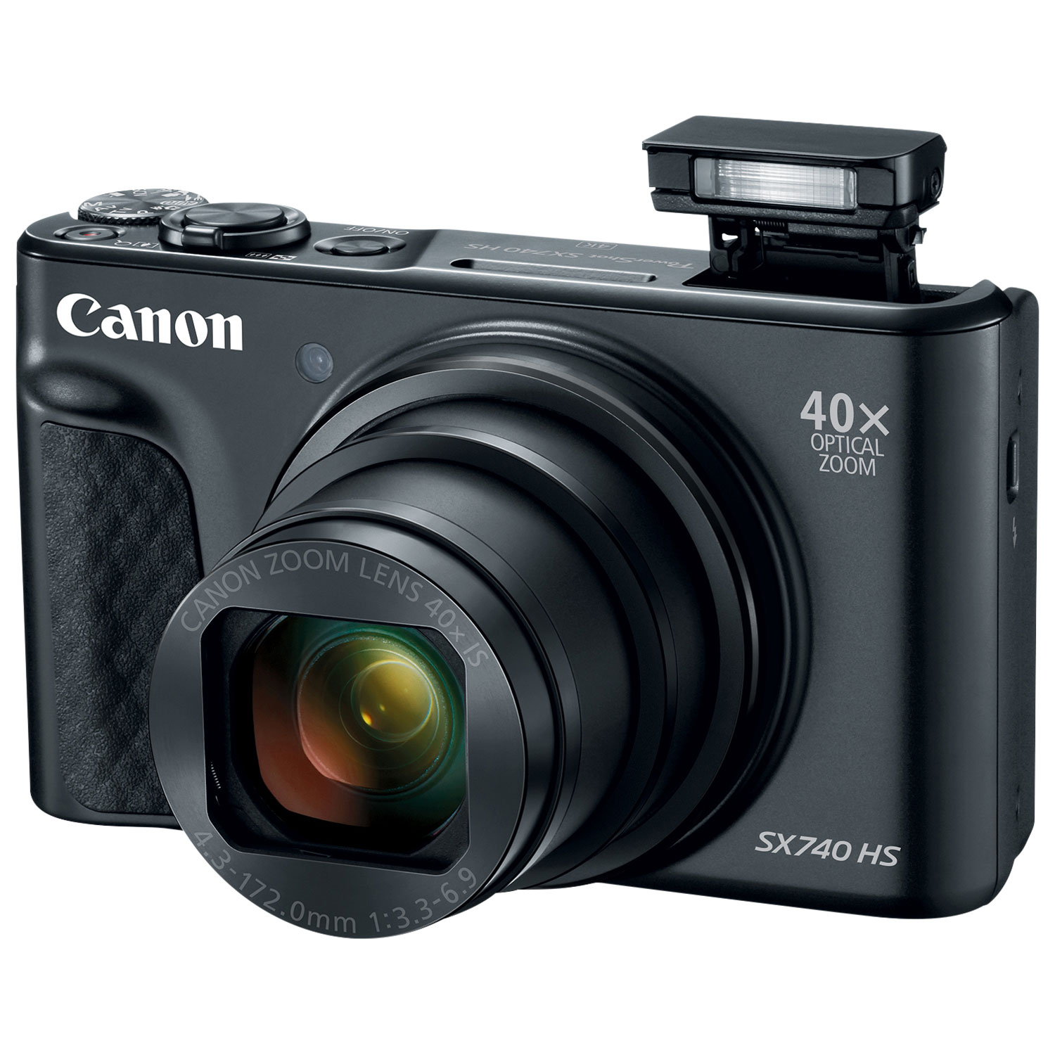 Canon PowerShot SX740 HS Wi-Fi 20.3MP 40x Optical Zoom Digital Camera - Black