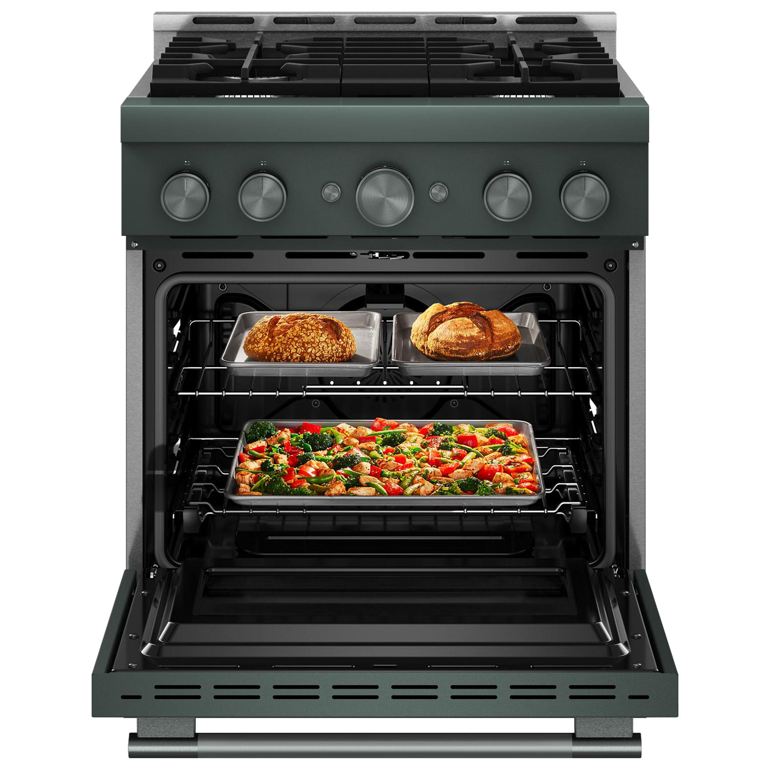 KitchenAid 30" 4.1 Cu. Ft. True Convention Gas Air Fry Range - Juniper