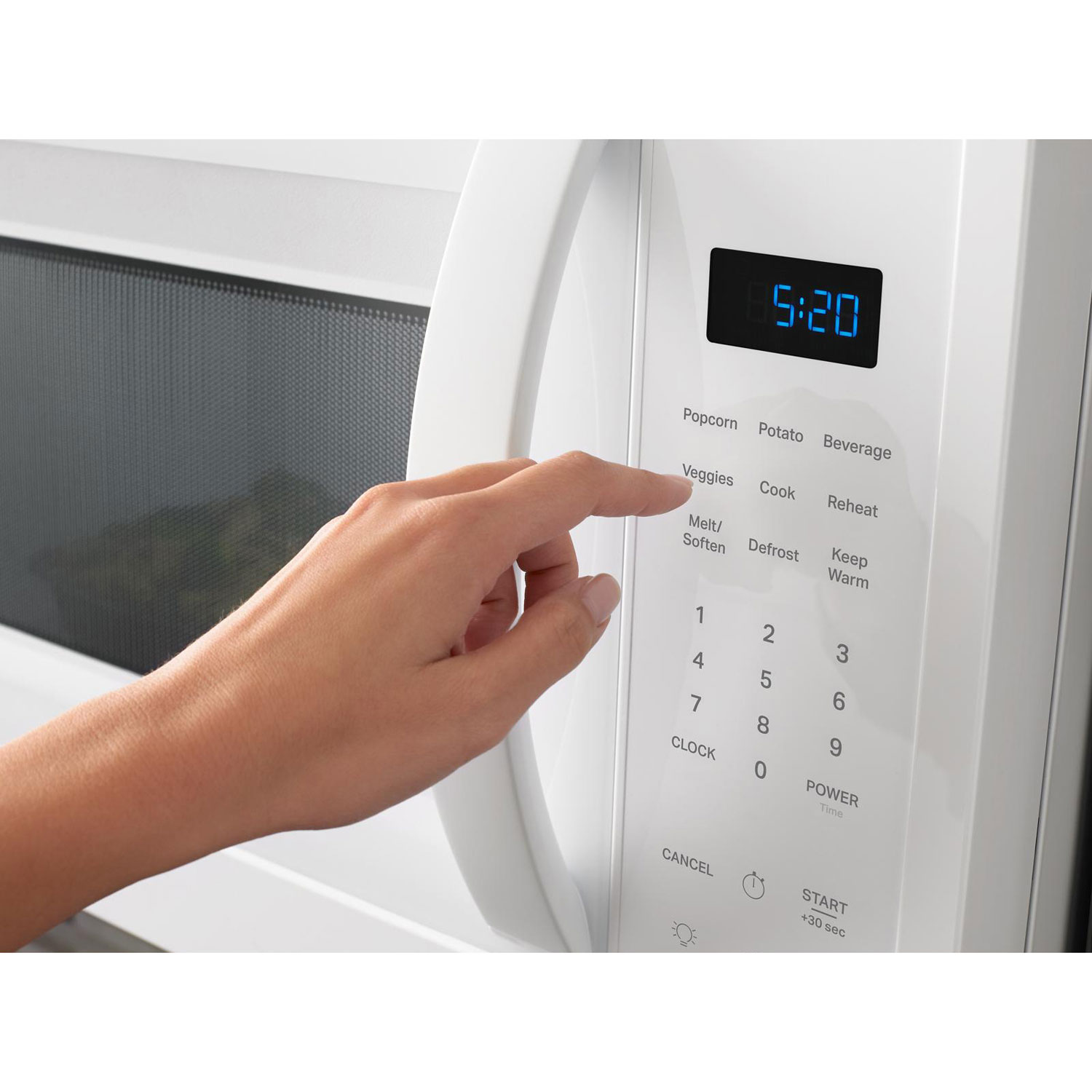 Four à micro-ondes à hotte intégrée de Whirlpool - 1,9 pi³ - Blanc