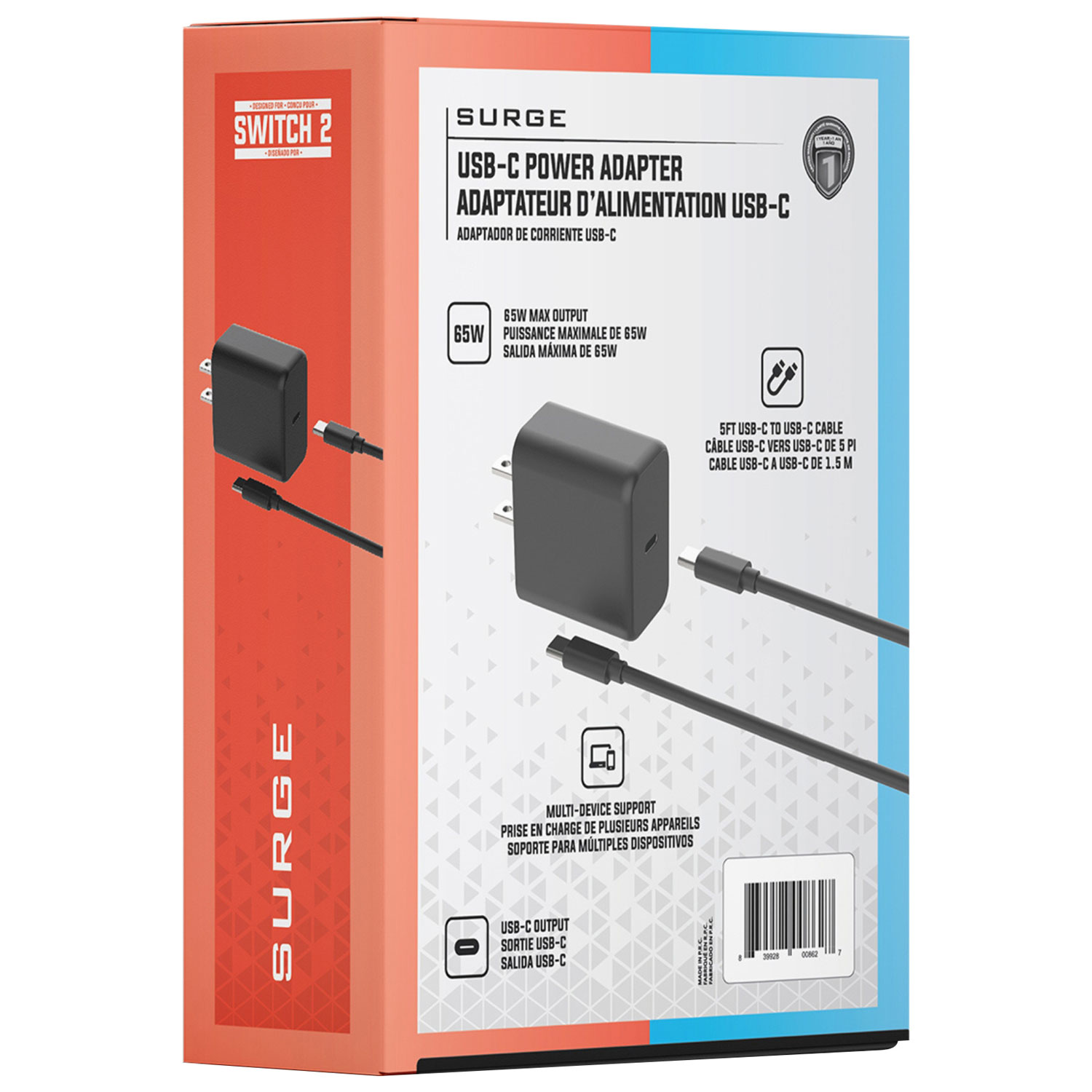 Surge Switch 2 AC Power Adapter