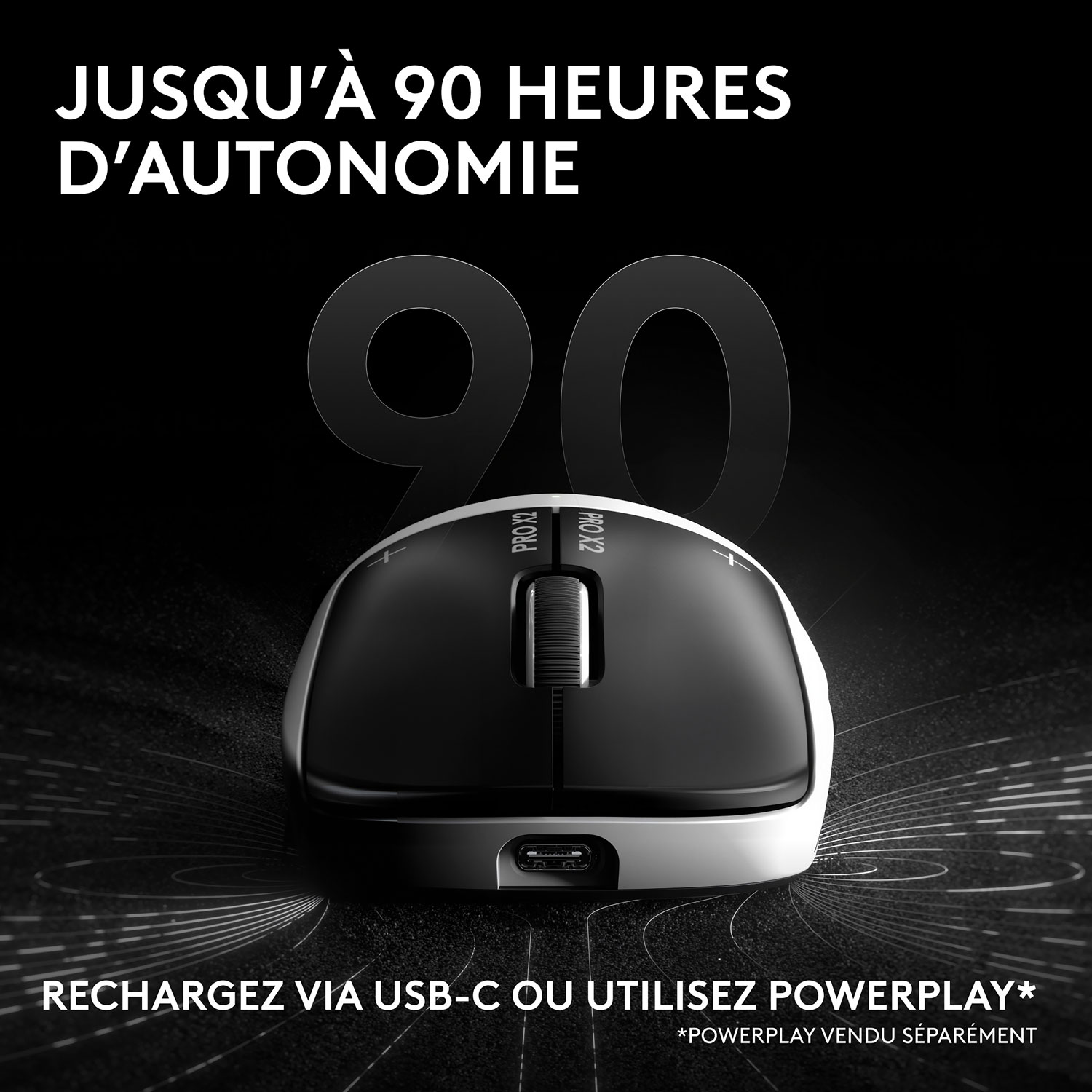 Logitech Pro X2 Superstrike 44000 DPI Wireless Optical Gaming Mouse - White