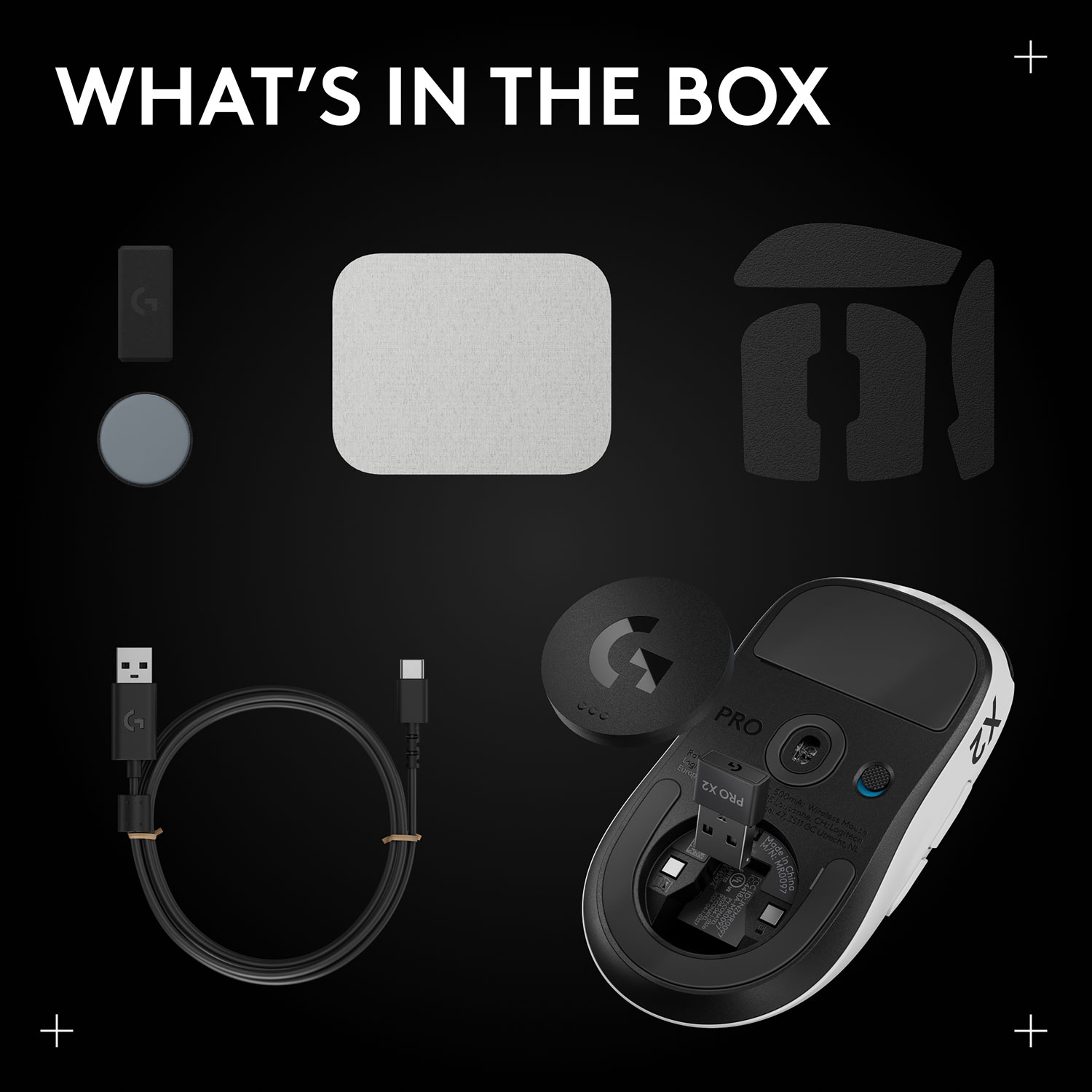 Logitech Pro X2 Superstrike 44000 DPI Wireless Optical Gaming Mouse - White