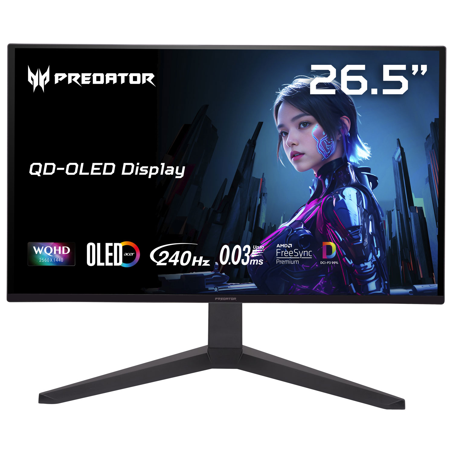 Acer 27" Predator X27U WQHD 240Hz 0.03ms GTG OLED FreeSync Gaming Monitor - Black