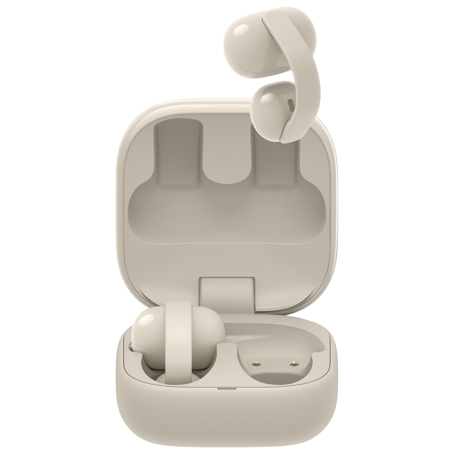 Écouteurs boutons ouverts à pince 100 % sans fil LinkBuds de Sony - Gris beige