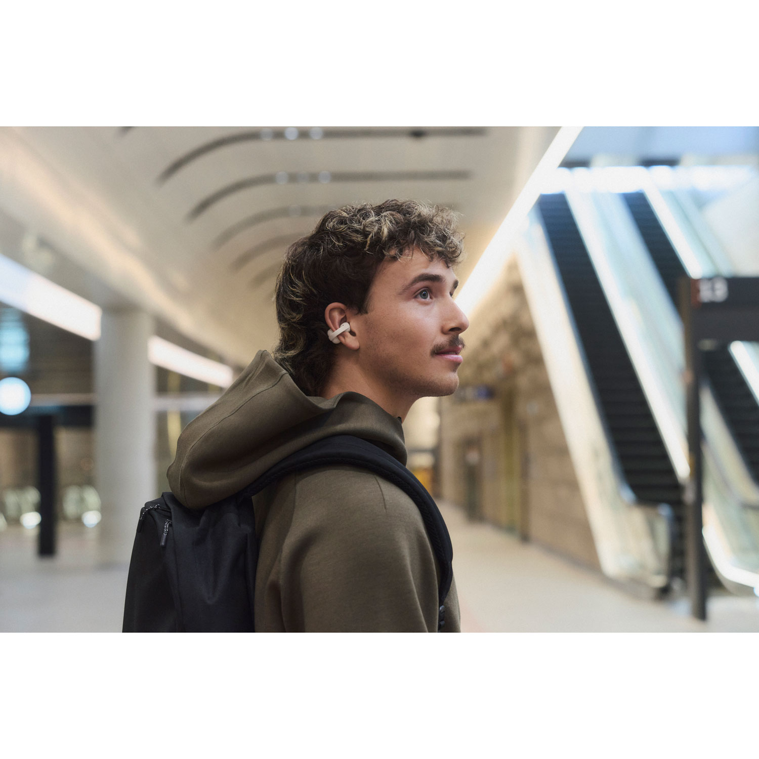 Écouteurs boutons ouverts à pince 100 % sans fil LinkBuds de Sony - Gris beige