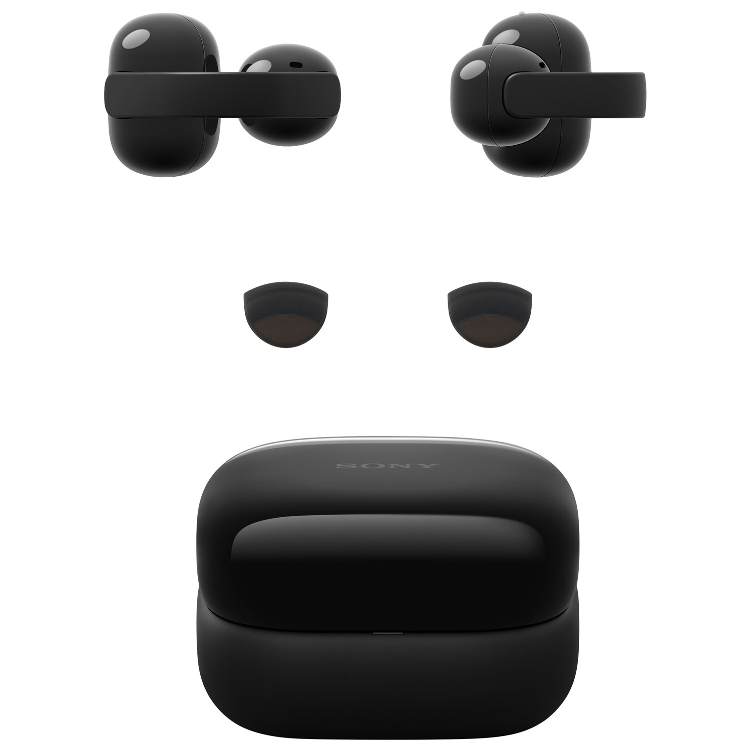 Écouteurs boutons ouverts à pince 100 % sans fil LinkBuds de Sony - Noir