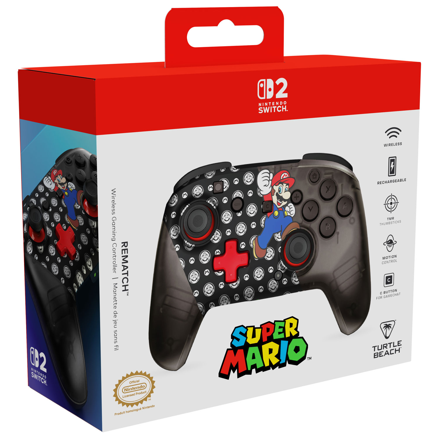 Turtle Beach Rematch Wireless Gaming Controller for Nintendo Switch/Switch 2 - Super Mario Jump