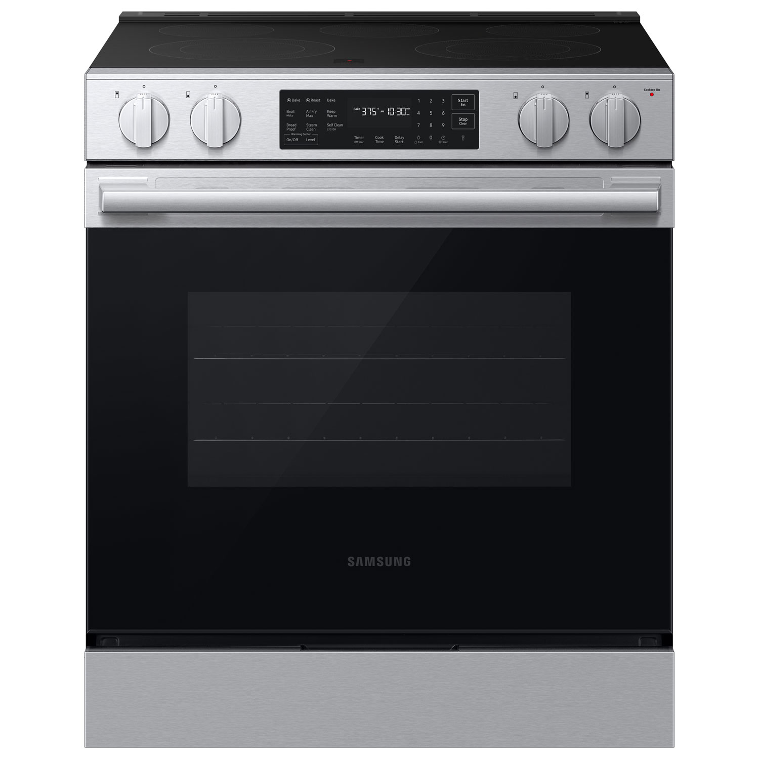 Samsung BESPOKE 30" 6.3 Cu. Ft. Fan Convection Smooth Top Slide-In Electric Range (NSE70H63SRAC) - Stainless Steel