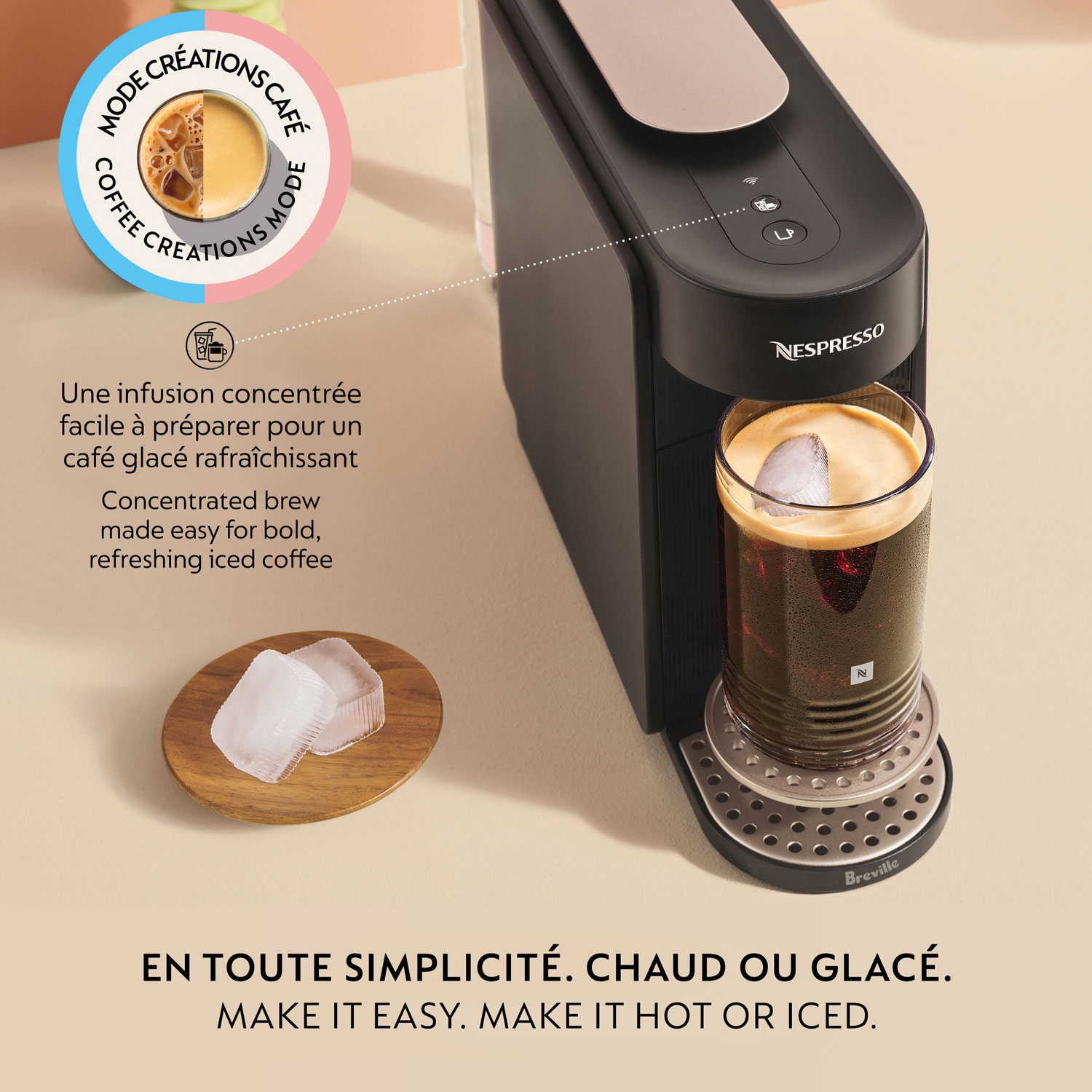 Nespresso Vertuo Up Pod Coffee and Espresso Machine by Breville - Ink Black