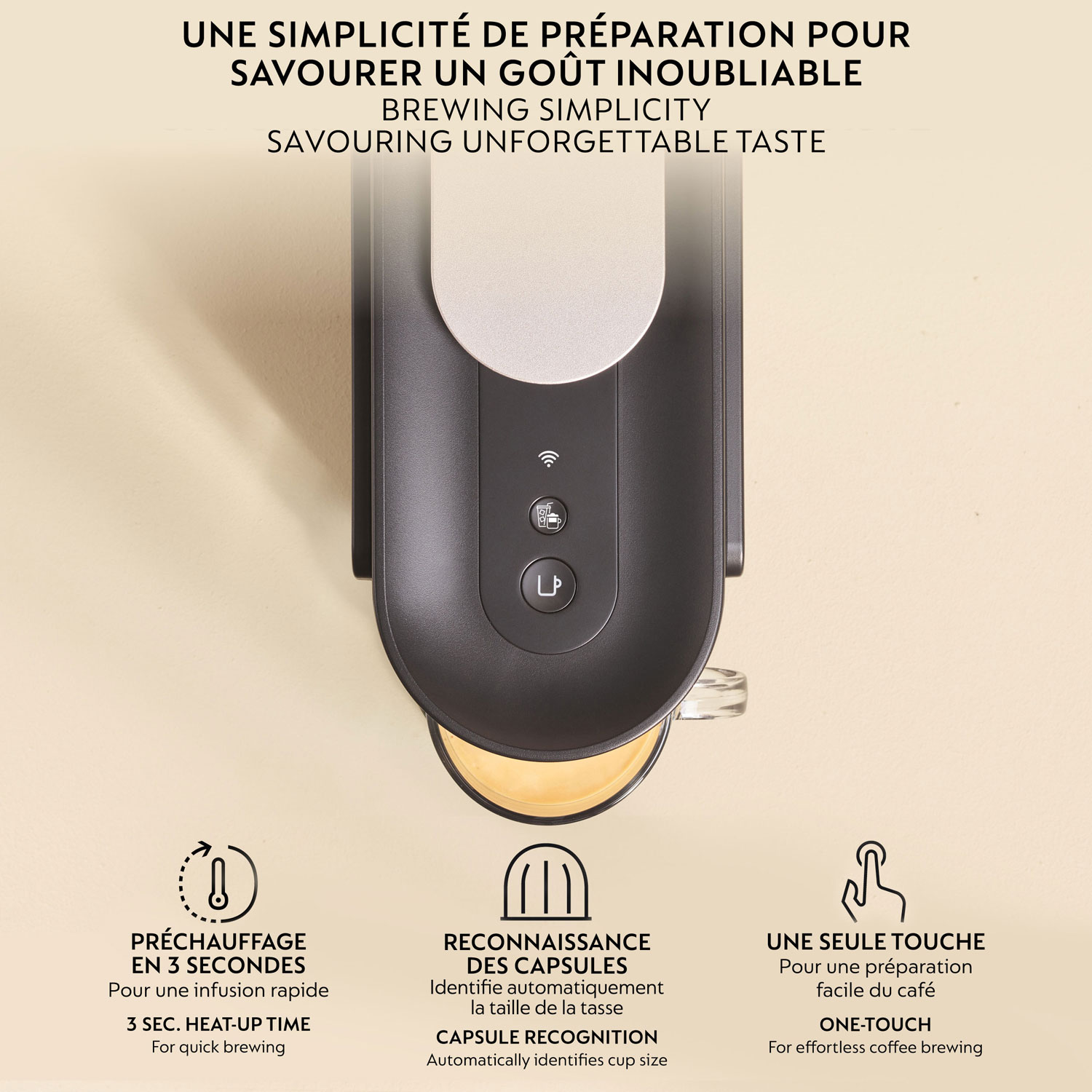 Nespresso Vertuo Up Pod Coffee and Espresso Machine by Breville - Ink Black