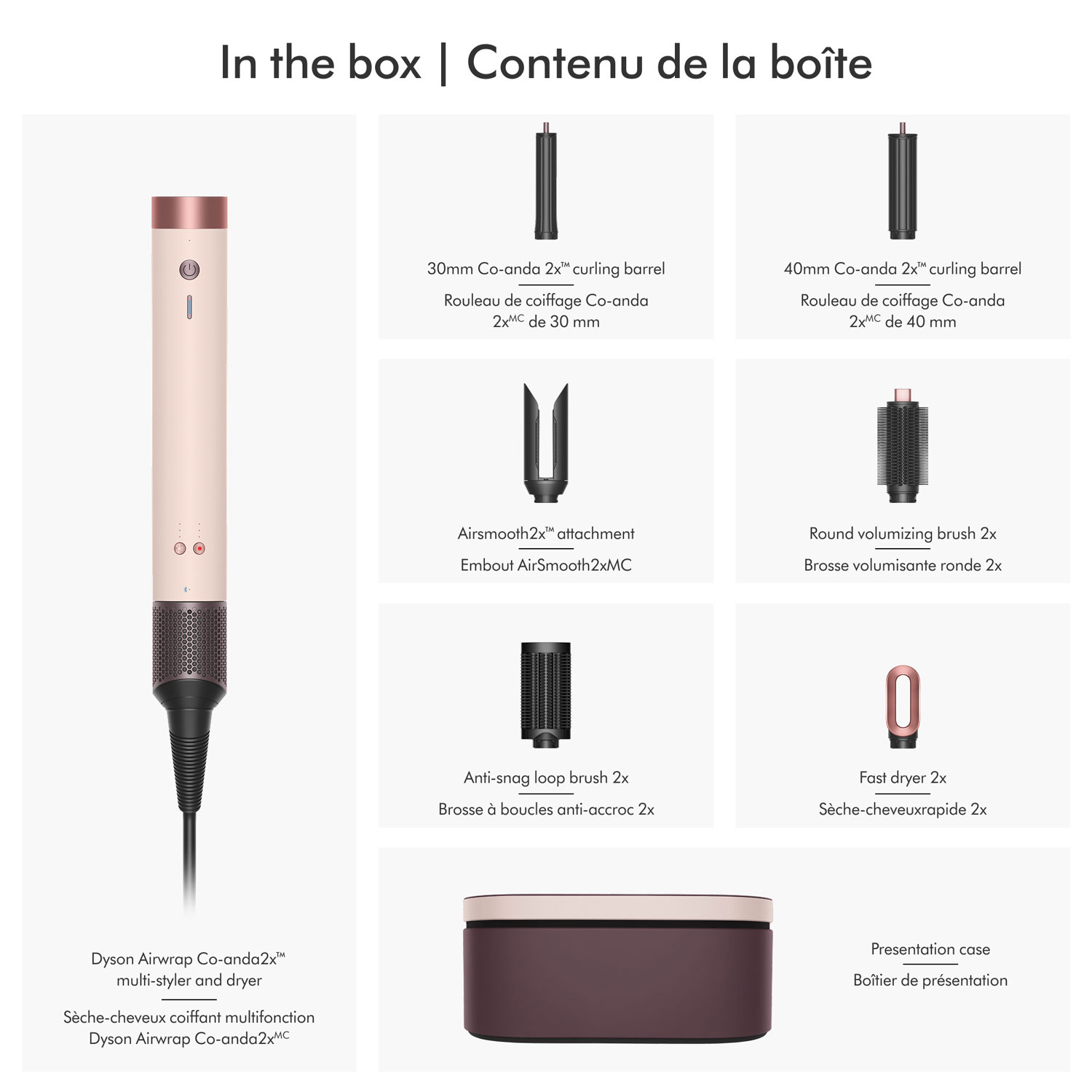 Dyson Airwrap i.d. Co-anda2x Multi-Styler & Dryer - Straight+Wavy - Ceramic Pink/Rose Gold