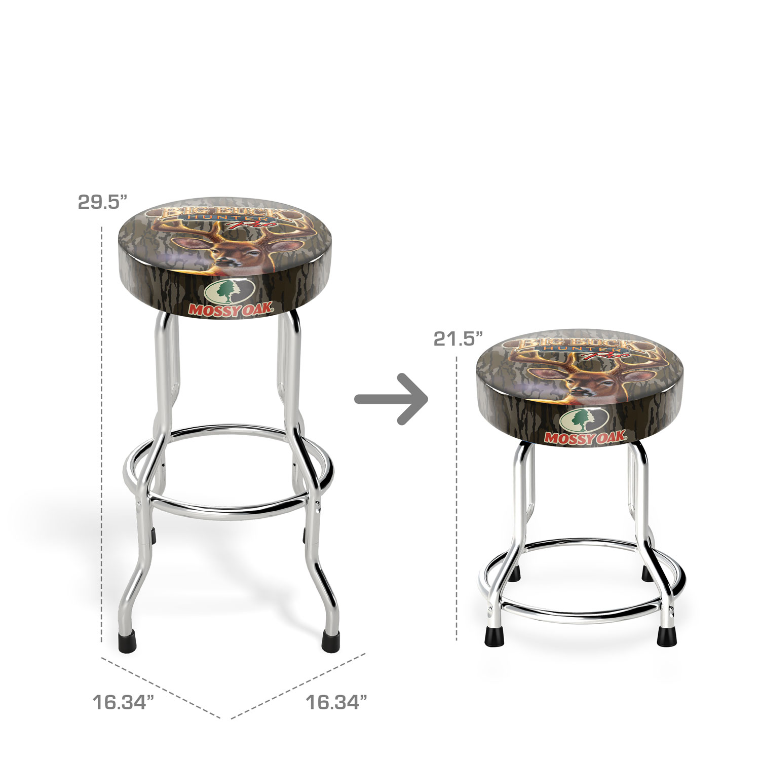 Arcade1Up Big Buck Hunter Mossy Oak Adjustable Height Arcade Stool