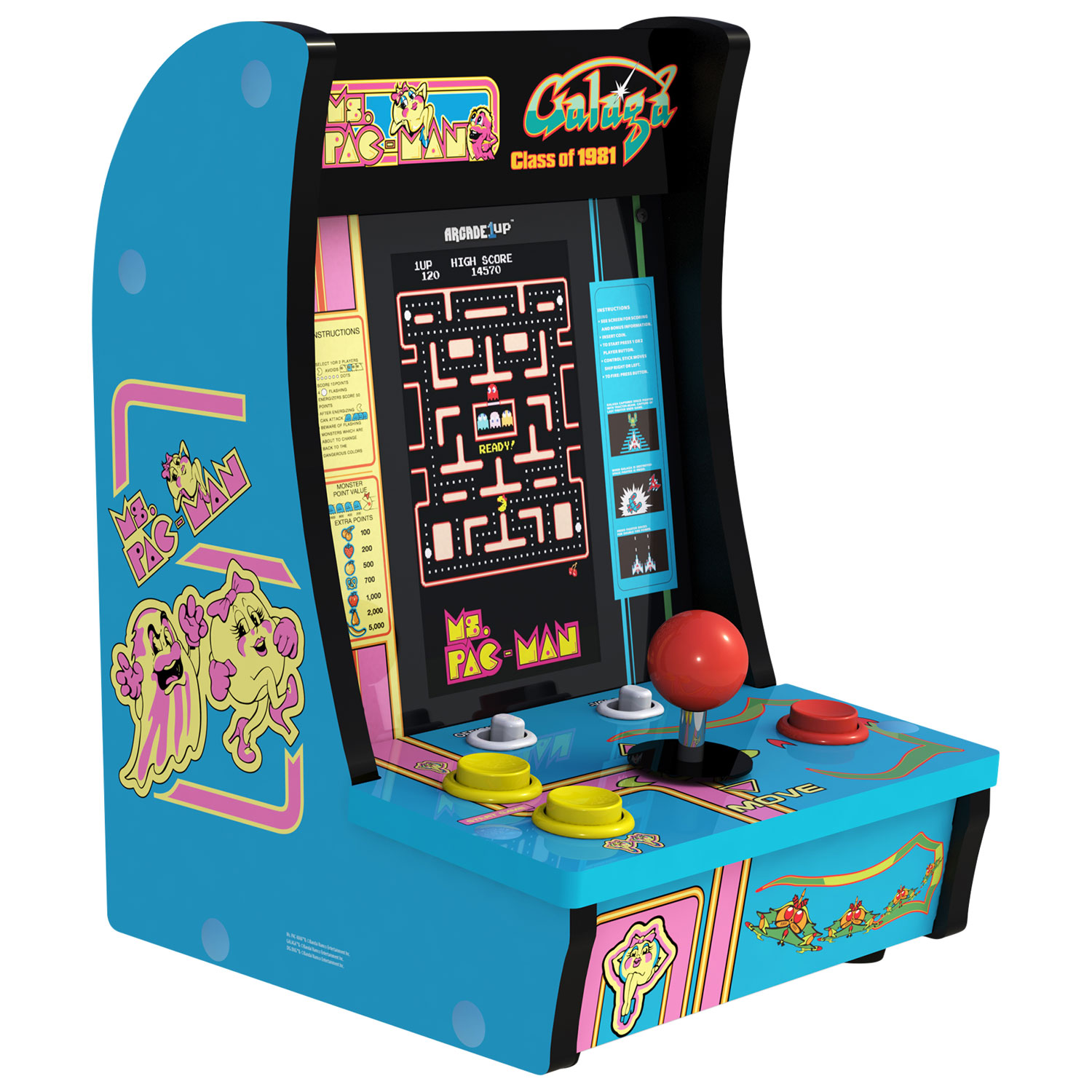 Arcade1Up Ms. PAC-MAN Countercade Arcade Machine