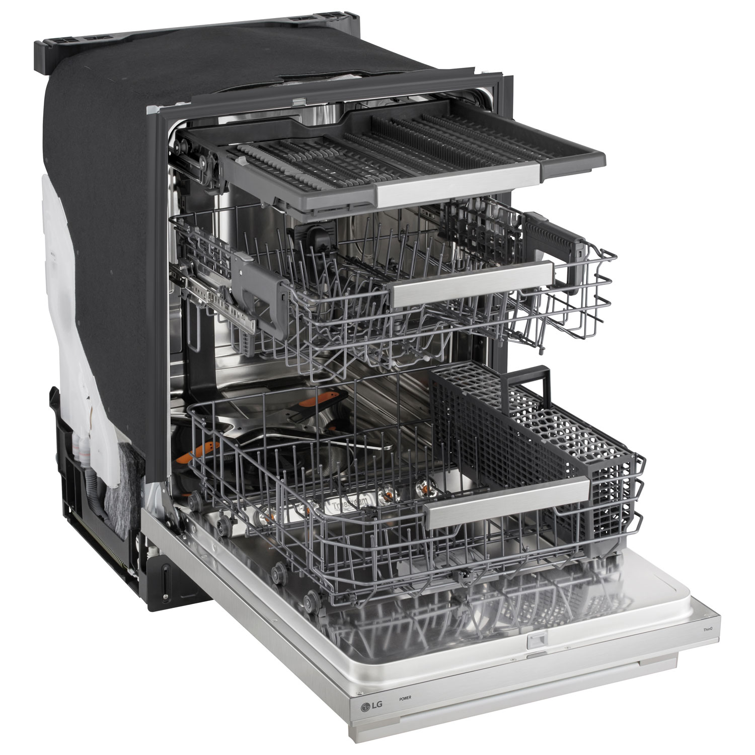 LG FlushFit 24" 42dB Built-In Dishwasher with Third Rack - Stainless Steel