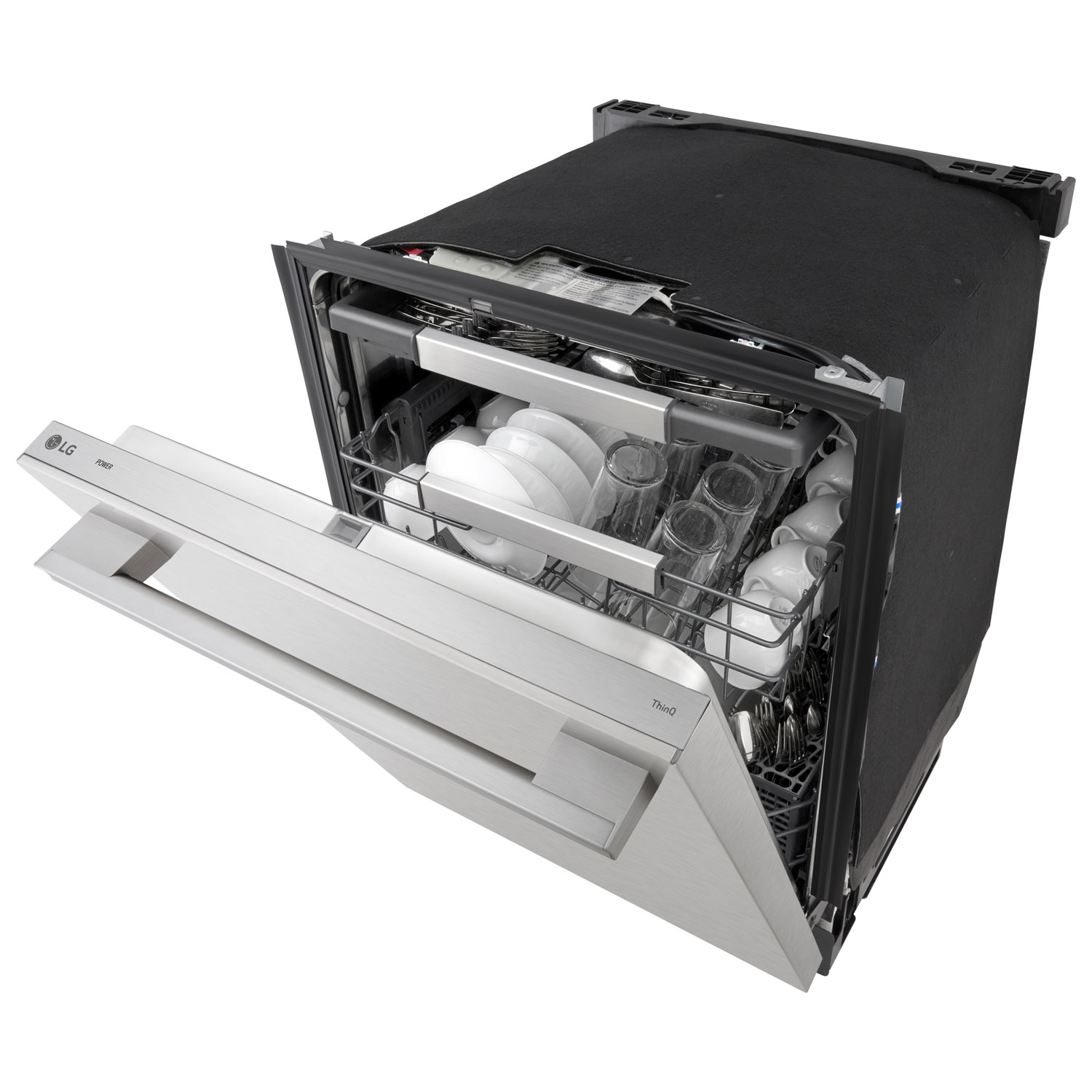 LG FlushFit 24" 42dB Built-In Dishwasher with Third Rack - Stainless Steel