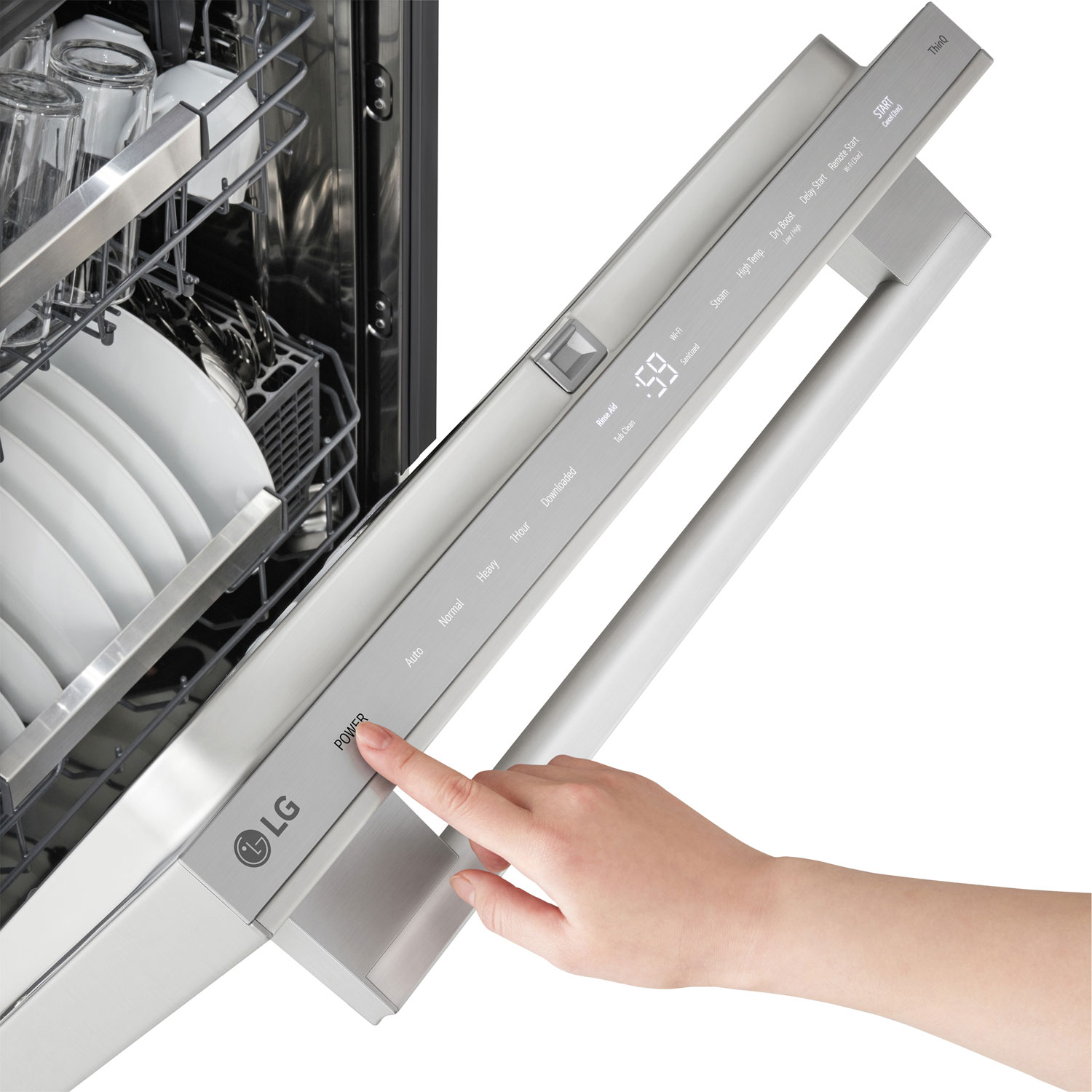 LG FlushFit 24" 42dB Built-In Dishwasher with Third Rack - Stainless Steel