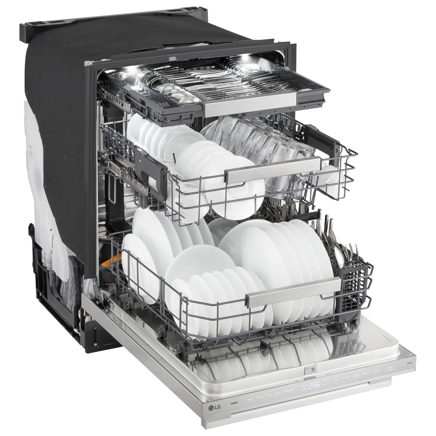 LG FlushFit 24" 39dB Built-In Dishwasher with Third Rack - Stainless Steel