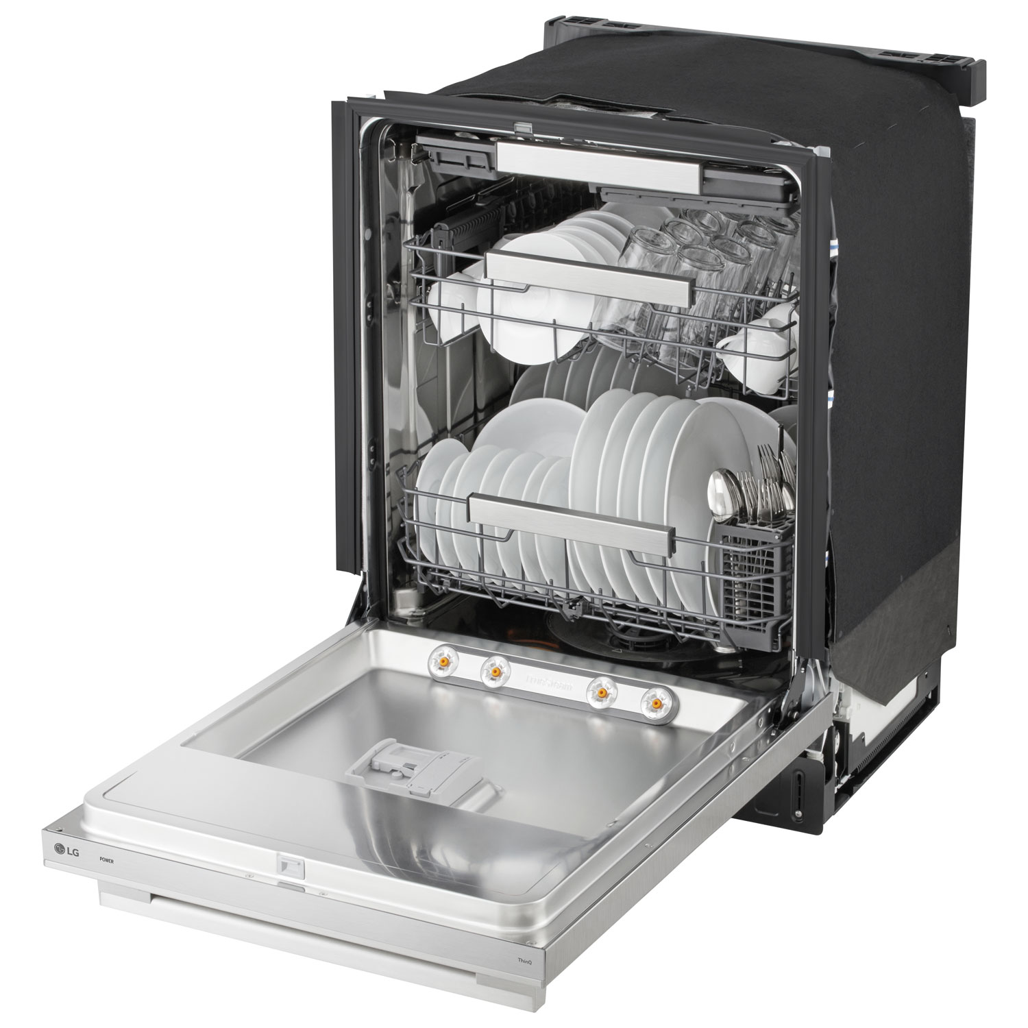 LG FlushFit 24" 39dB Built-In Dishwasher with Third Rack - Stainless Steel