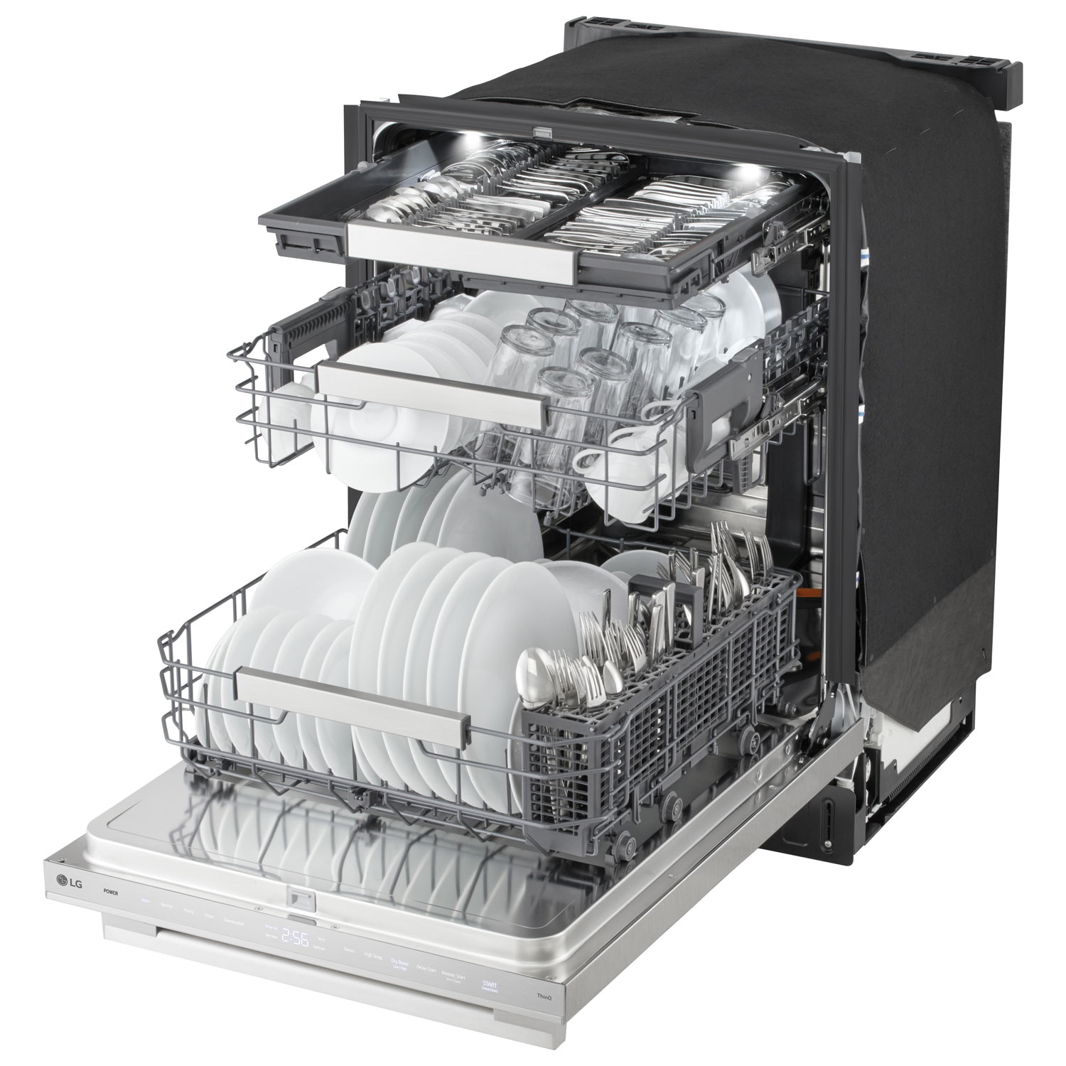 LG FlushFit 24" 39dB Built-In Dishwasher with Third Rack - Stainless Steel