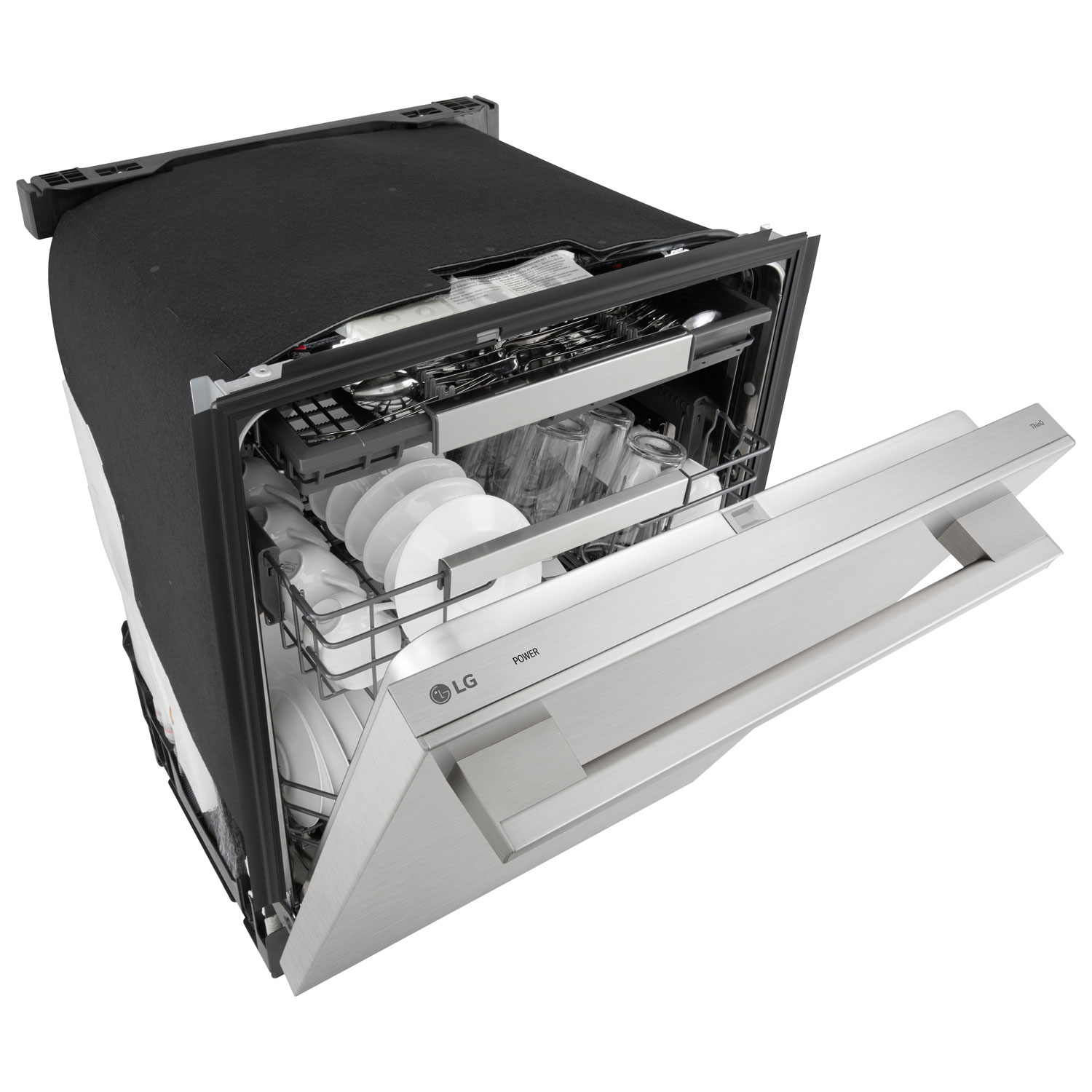 LG FlushFit 24" 39dB Built-In Dishwasher with Third Rack - Stainless Steel