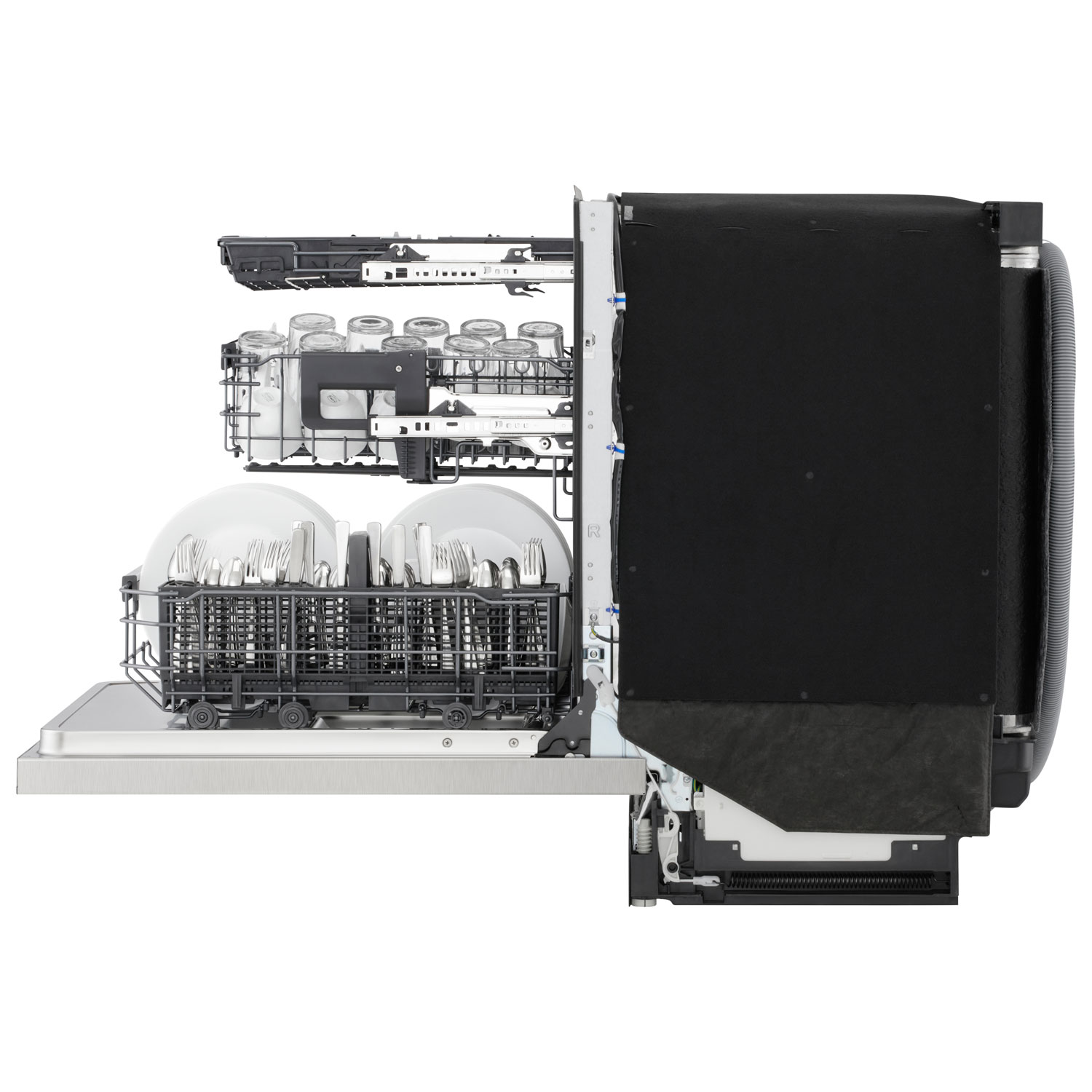 LG FlushFit 24" 39dB Built-In Dishwasher with Third Rack - Stainless Steel