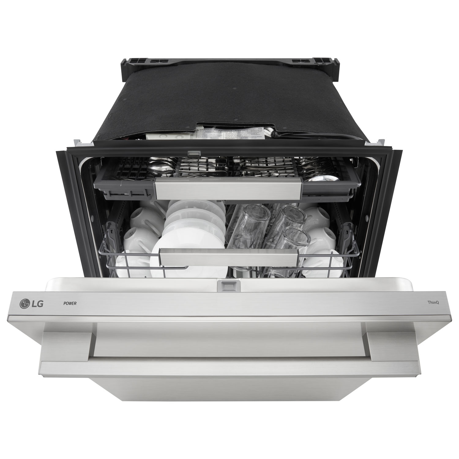 LG FlushFit 24" 39dB Built-In Dishwasher with Third Rack - Stainless Steel