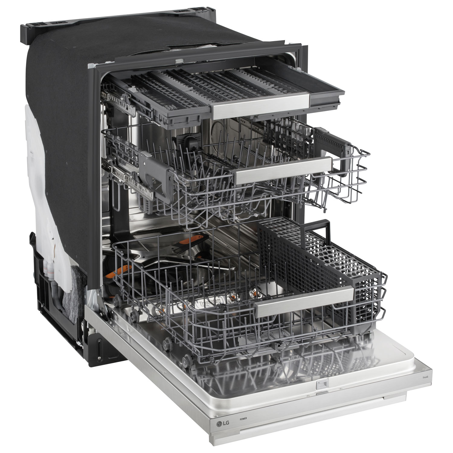 LG FlushFit 24" 39dB Built-In Dishwasher with Third Rack - Stainless Steel