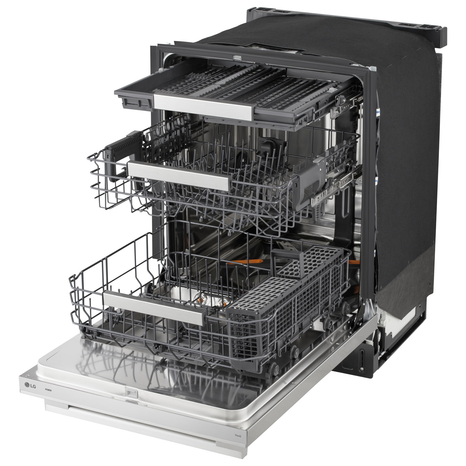 LG FlushFit 24" 39dB Built-In Dishwasher with Third Rack - Stainless Steel