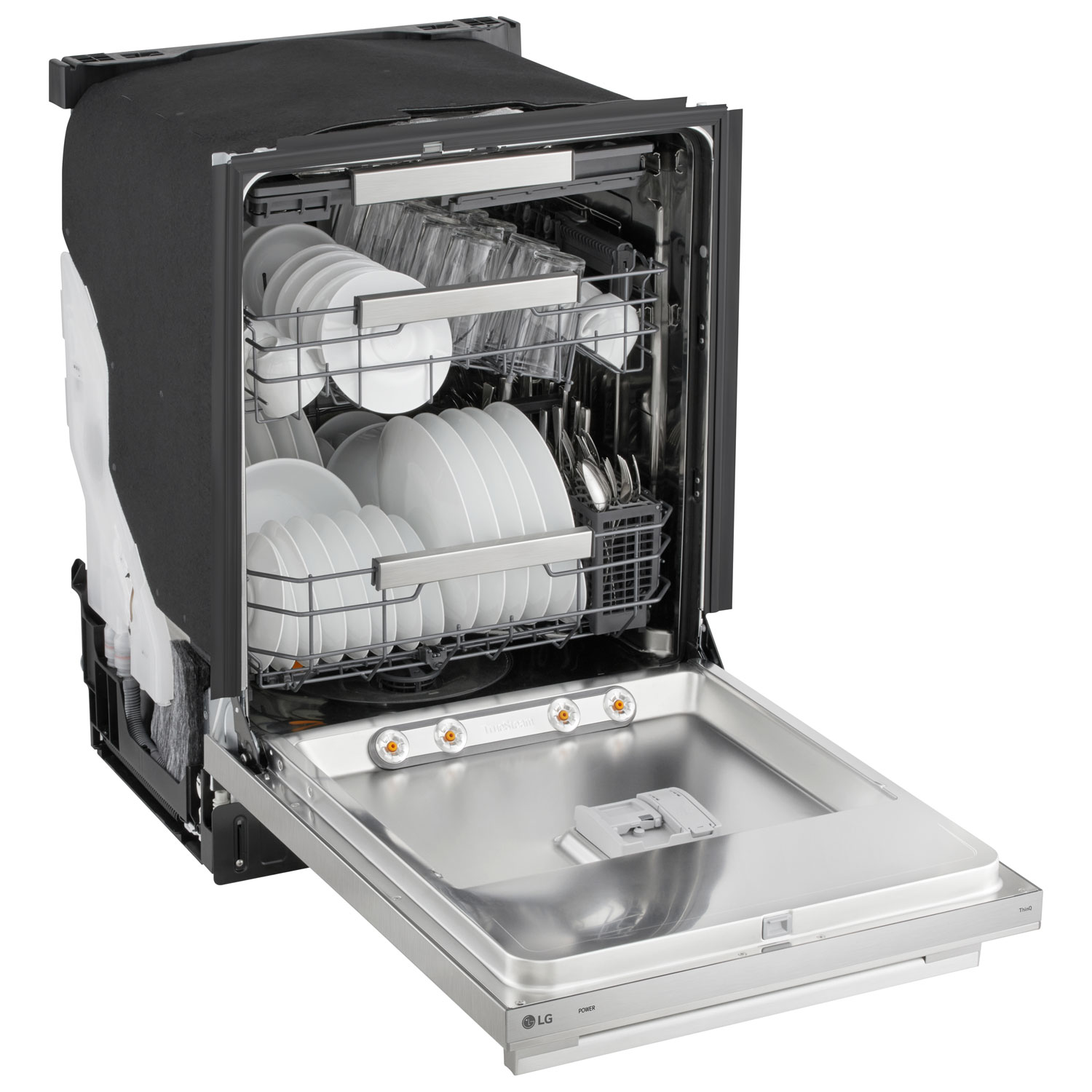 LG FlushFit 24" 39dB Built-In Dishwasher with Third Rack - Stainless Steel