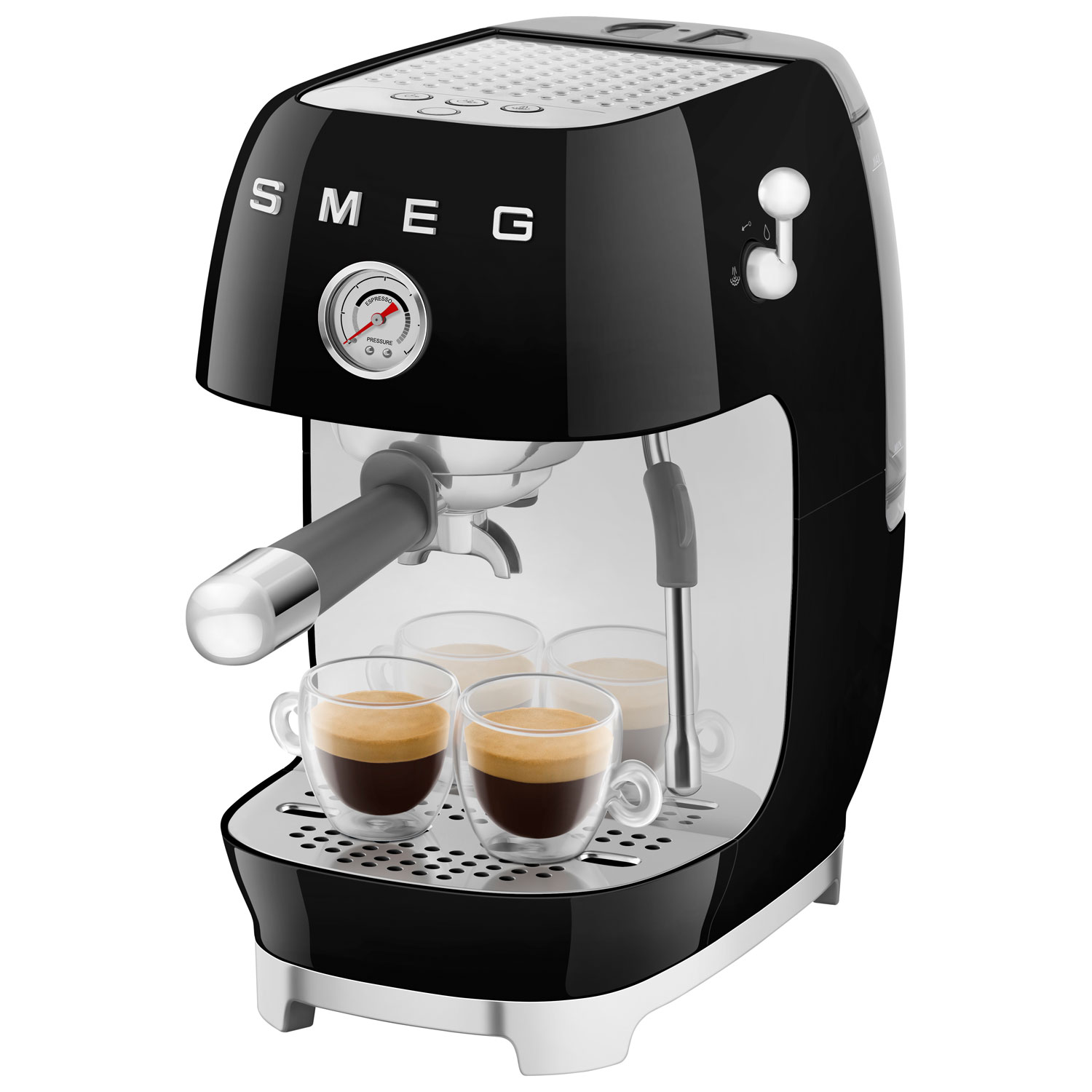 Smeg Manual Espresso Machine with Cold Brew - Black
