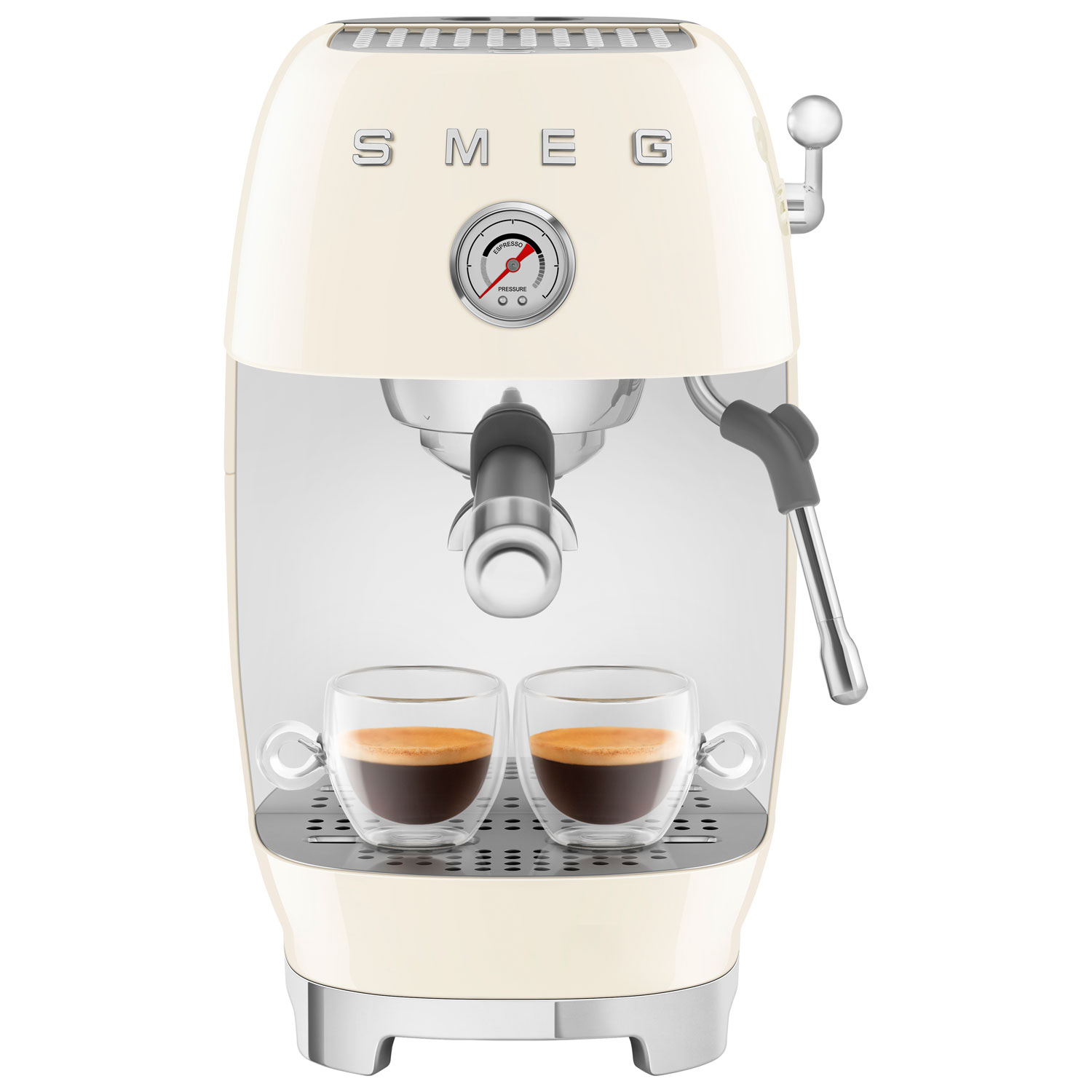Smeg Manual Espresso Machine with Cold Brew - Cream
