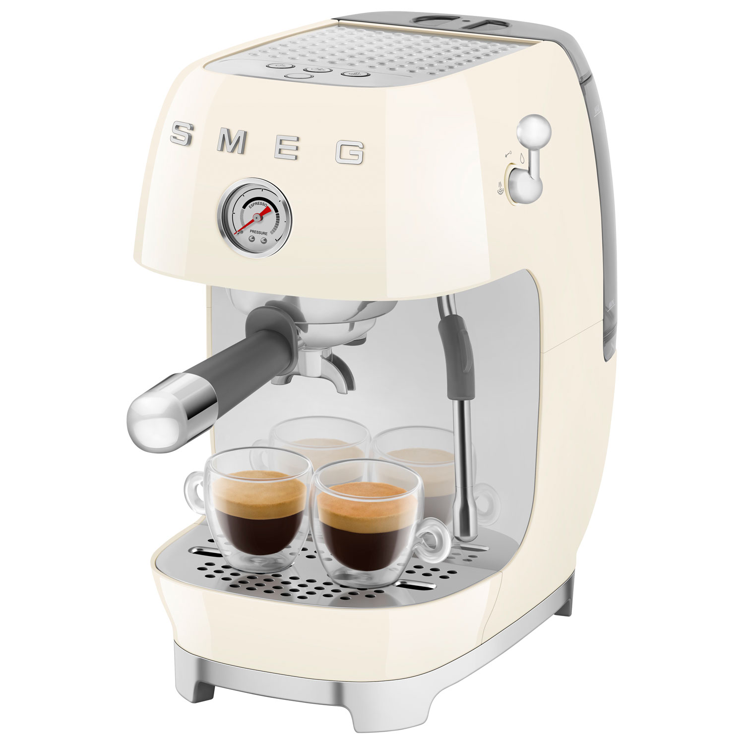 Smeg Manual Espresso Machine with Cold Brew - Cream