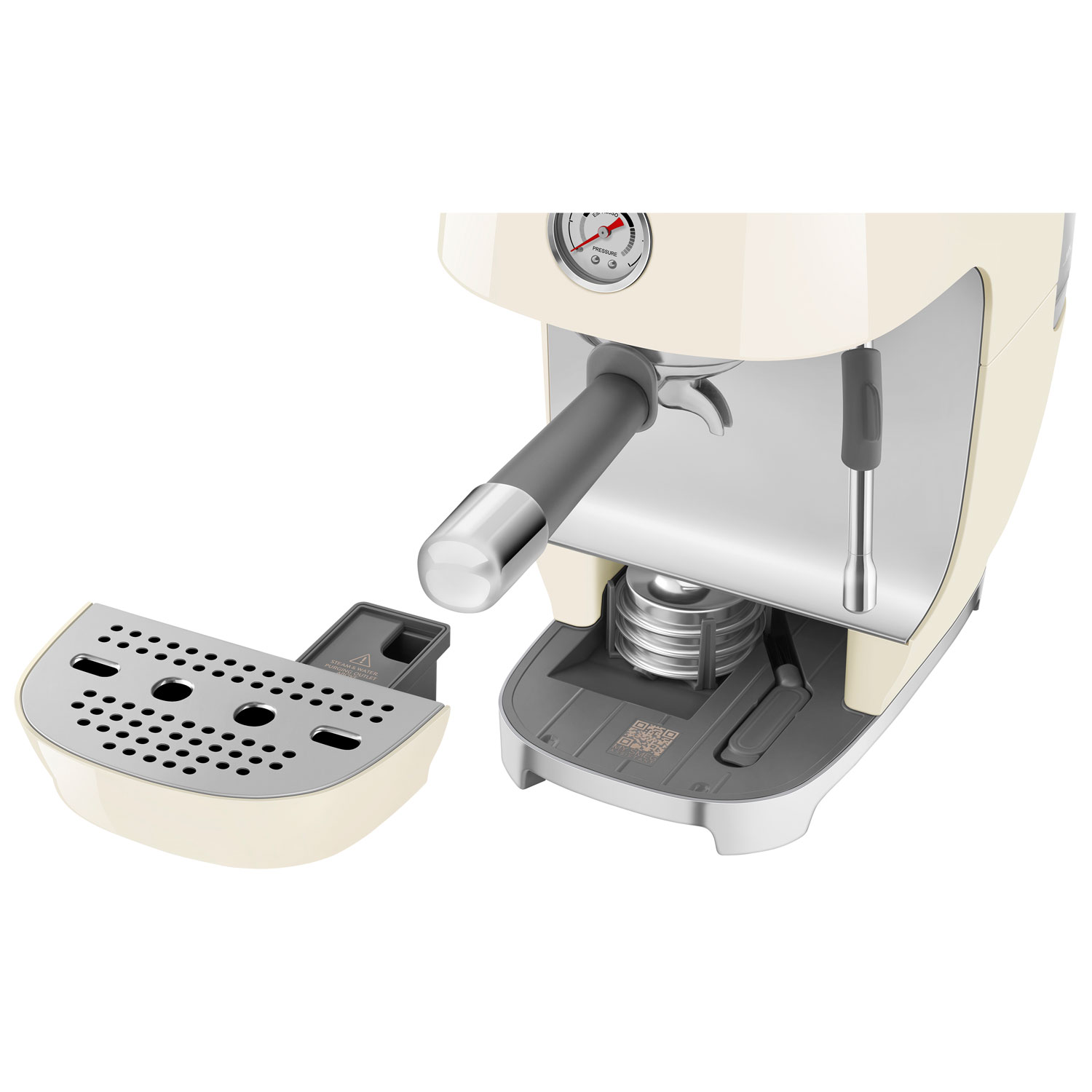 Smeg Manual Espresso Machine with Cold Brew - Cream