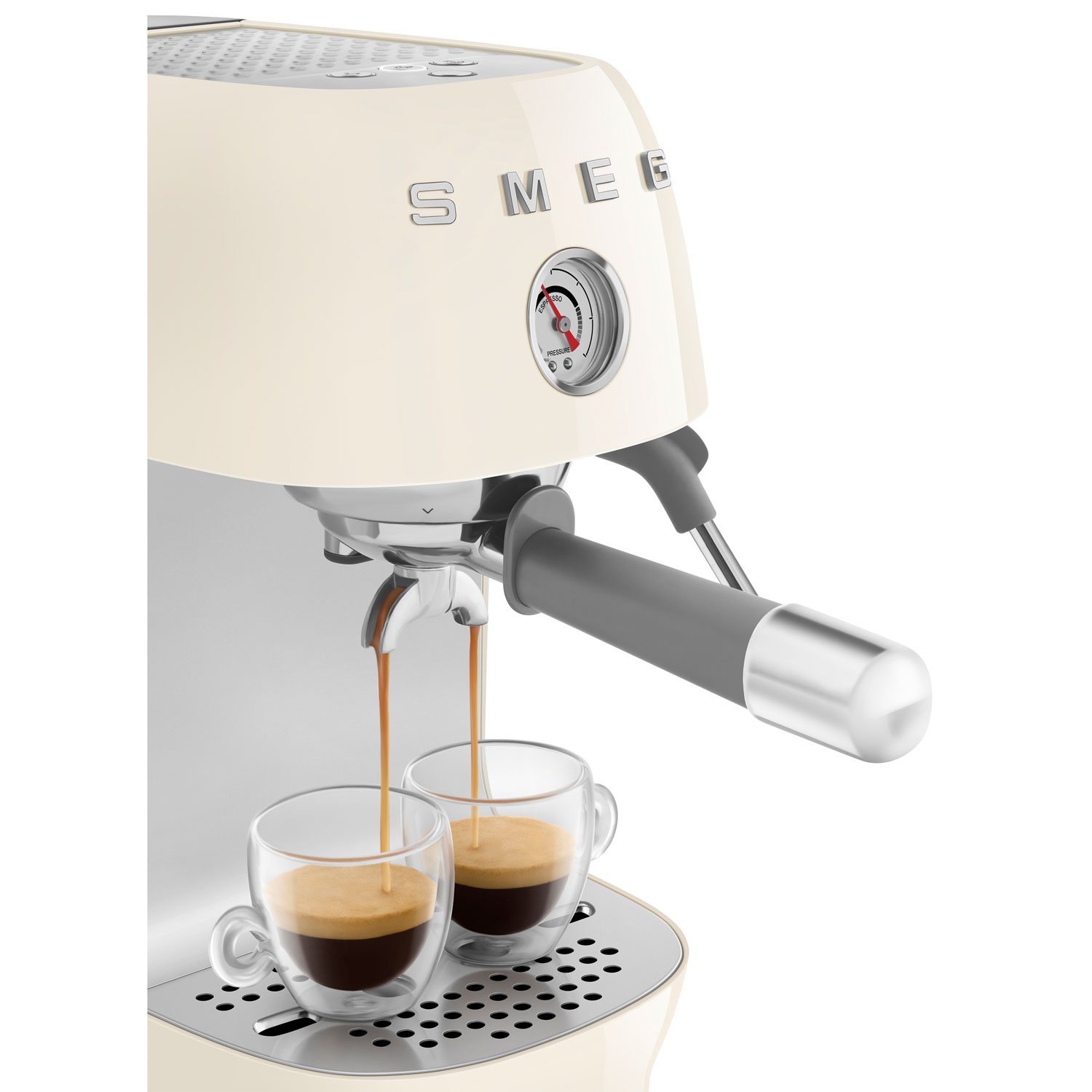 Smeg Manual Espresso Machine with Cold Brew - Cream