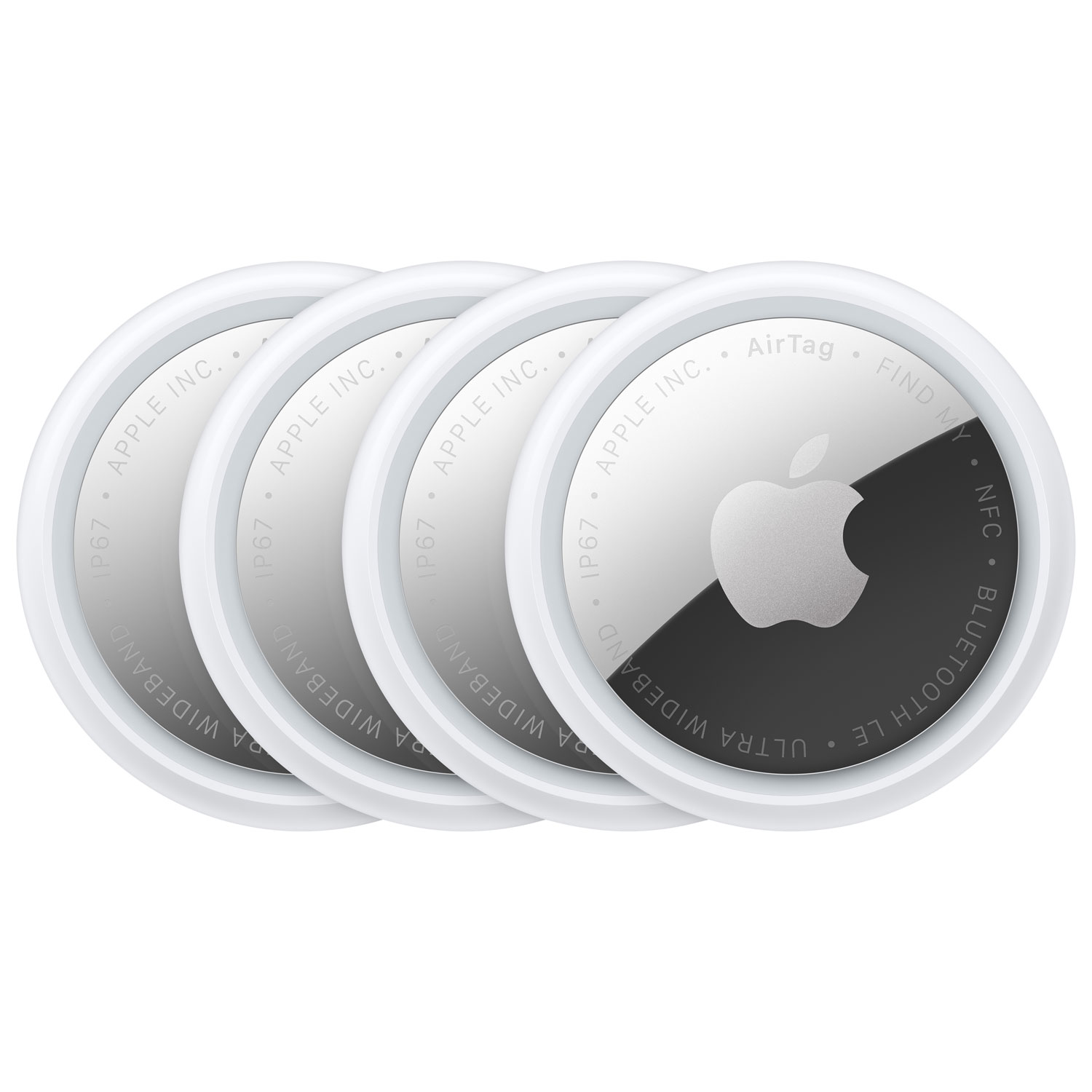Apple AirTag Bluetooth Item Tracker - 4 Pack - White