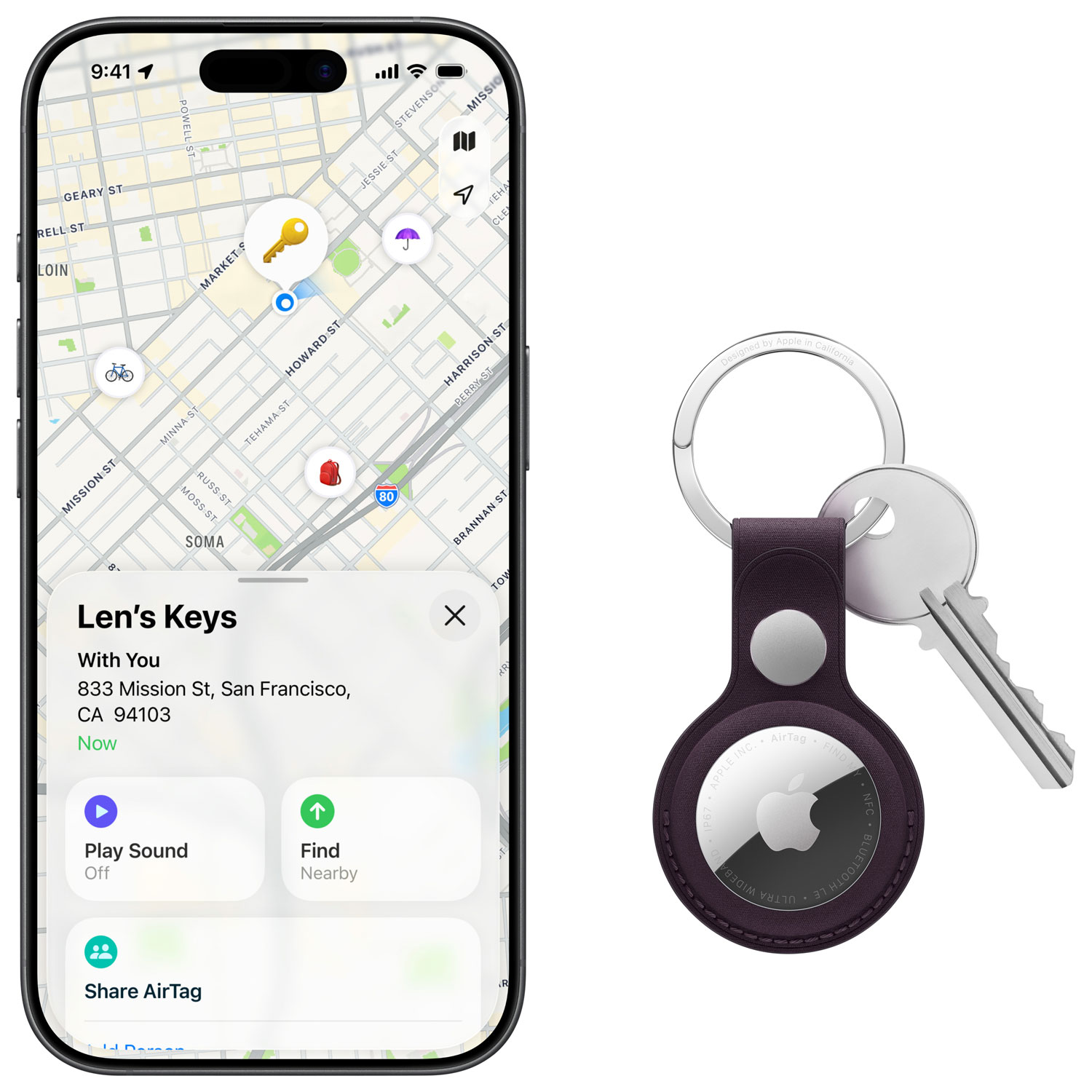 Apple AirTag Bluetooth Item Tracker - 4 Pack - White