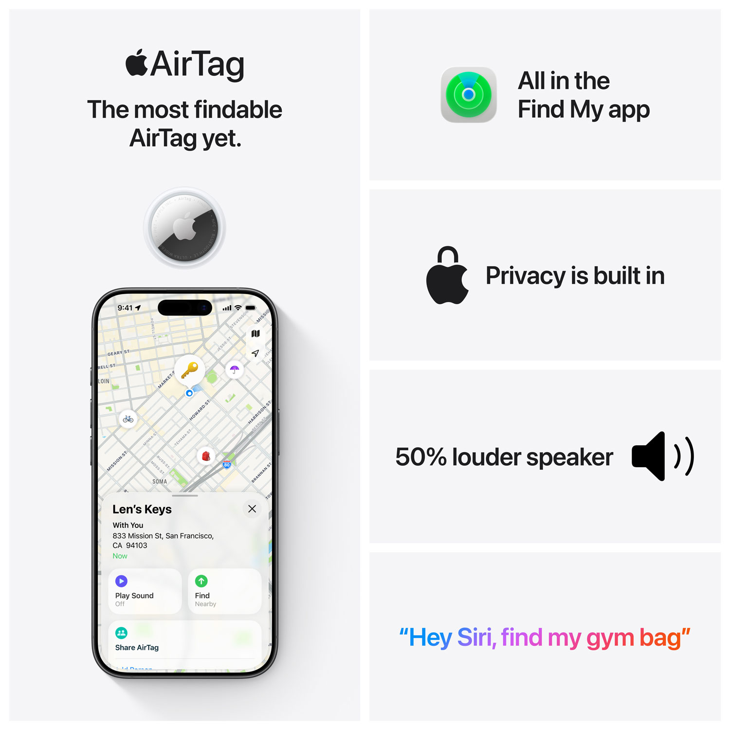Apple AirTag Bluetooth Item Tracker - White