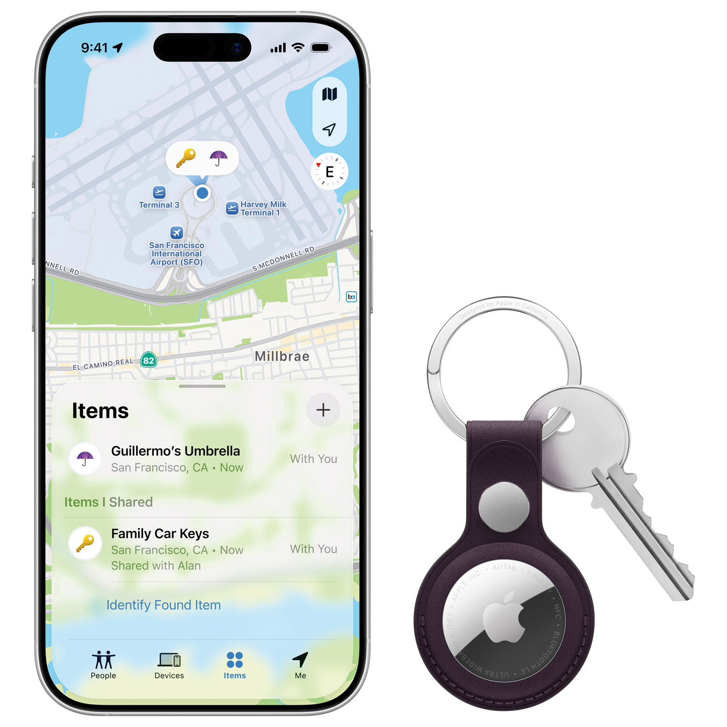 Apple AirTag Bluetooth Item Tracker - White