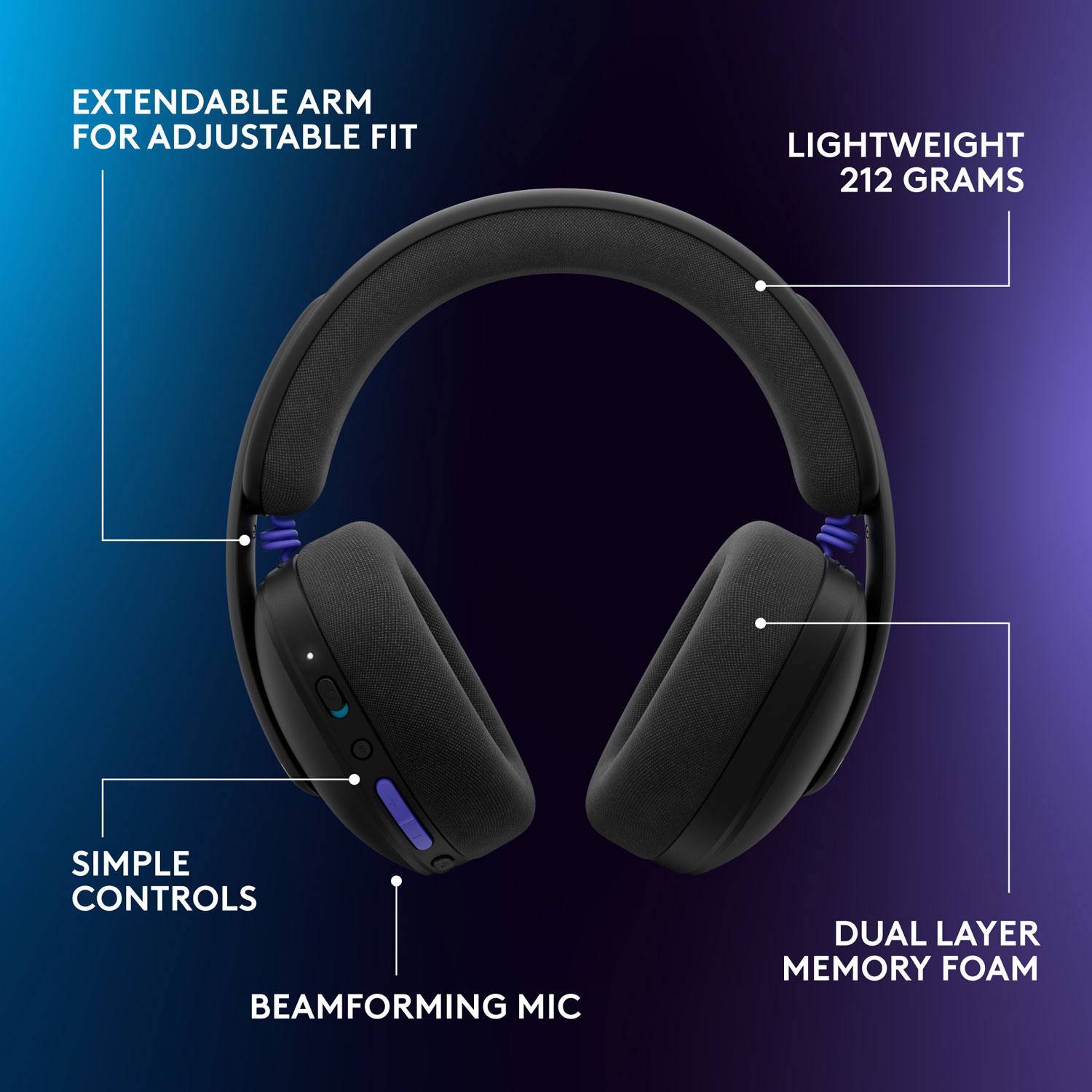 Casque de jeu sans fil G325 LIGHTSPEED de Logitech - Noir