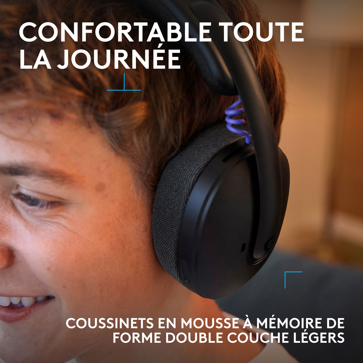 Casque de jeu sans fil G325 LIGHTSPEED de Logitech - Noir
